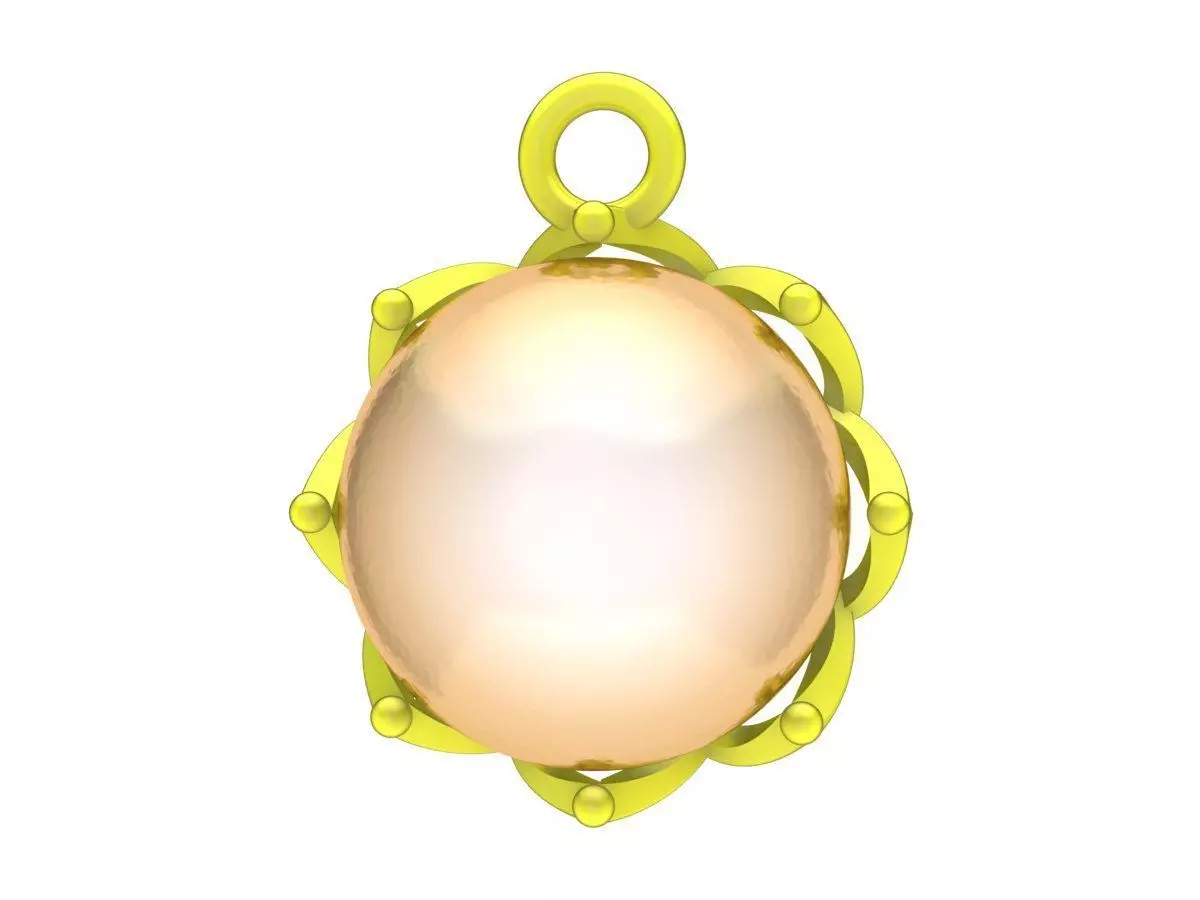 6647 Pearl Women Pendant 3D print model_0