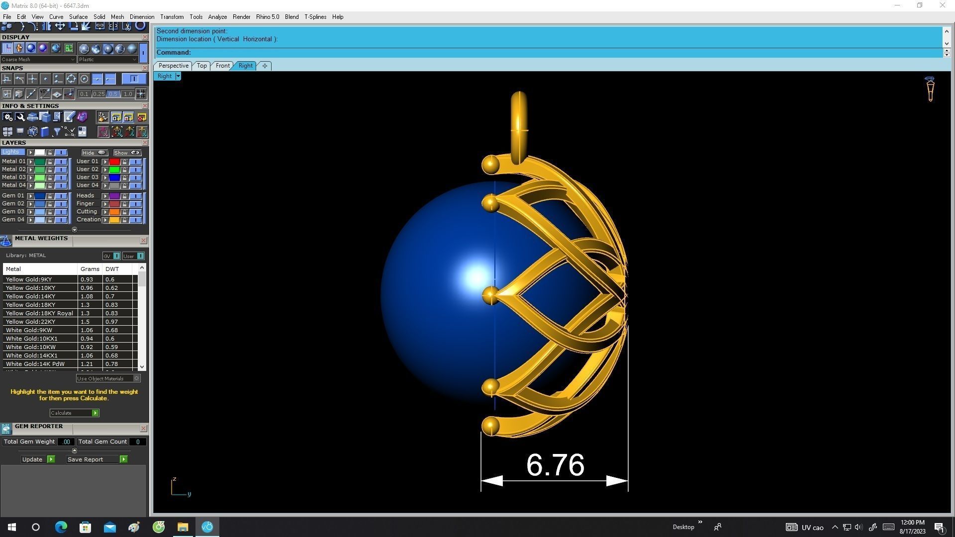 6647 Pearl Women Pendant 3D print model_8