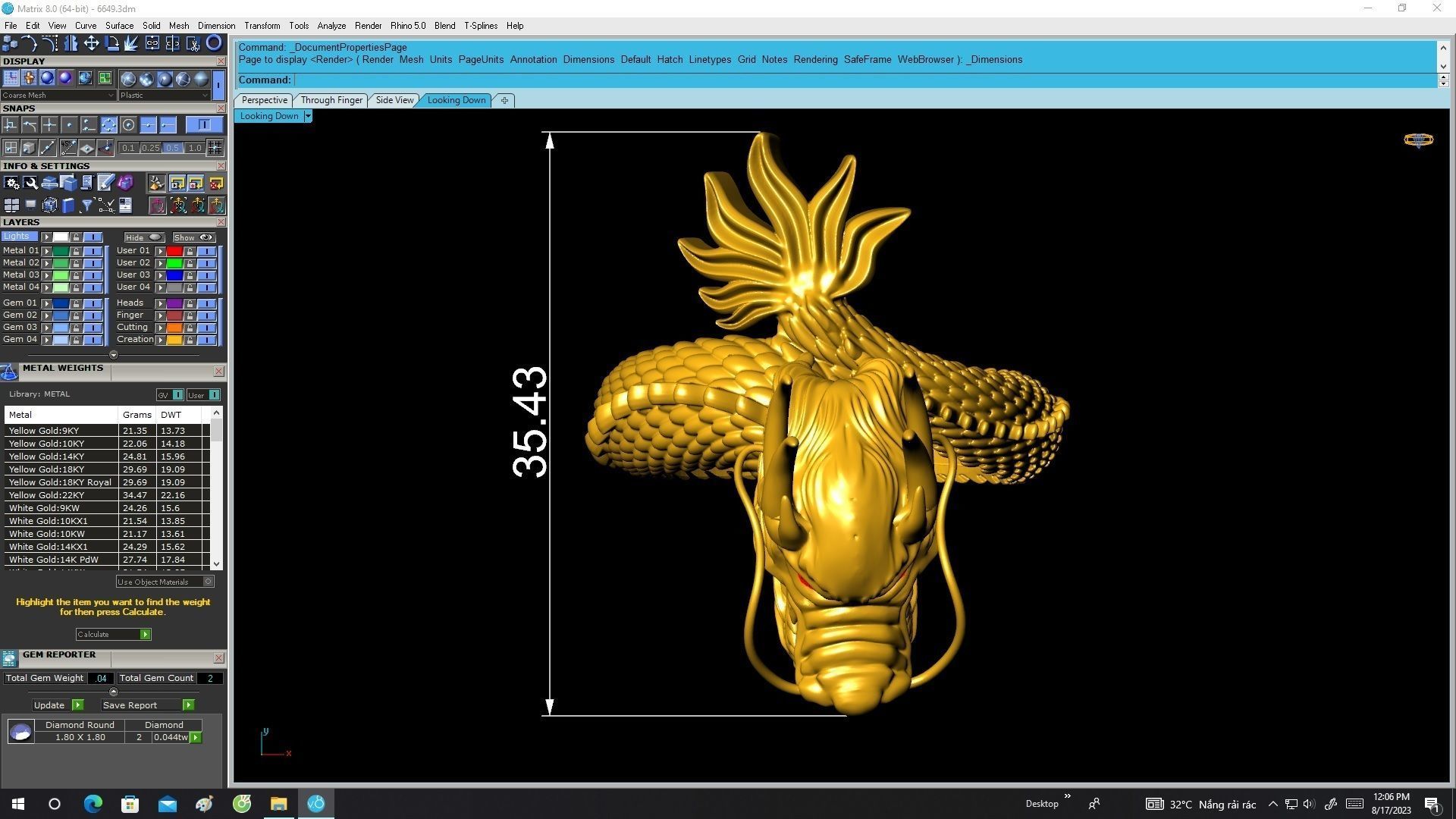 6649 Jewerly Art Chinese Dragon Men Ring 3D print model_5