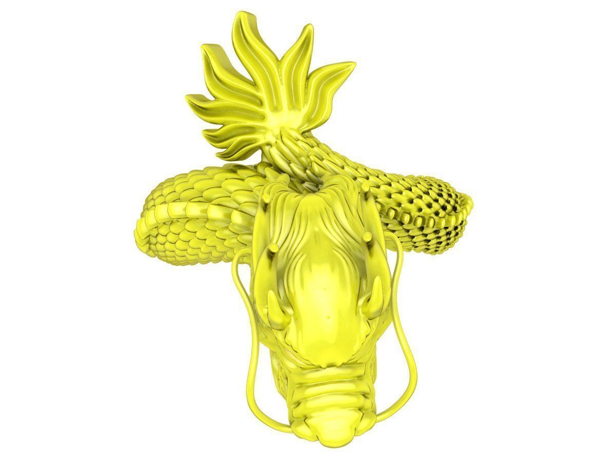 6649 Jewerly Art Chinese Dragon Men Ring 3D print model_1