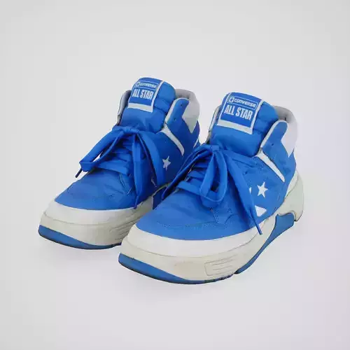 Game-Ready Blue Mid-Top Sneakers
