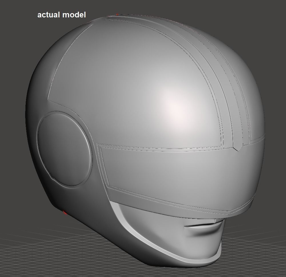 Power Rangers Time Force Blue Ranger helmet 3D print model_4
