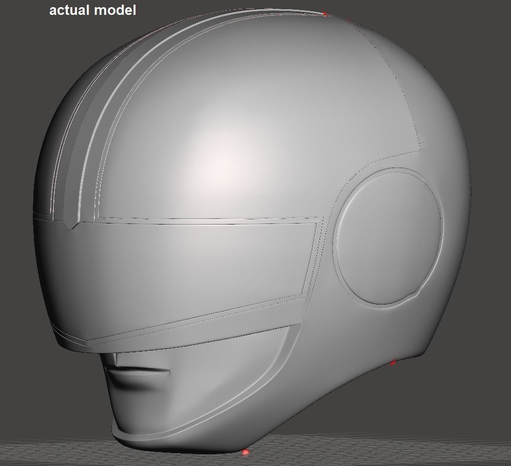 Power Rangers Time Force Blue Ranger helmet 3D print model_6