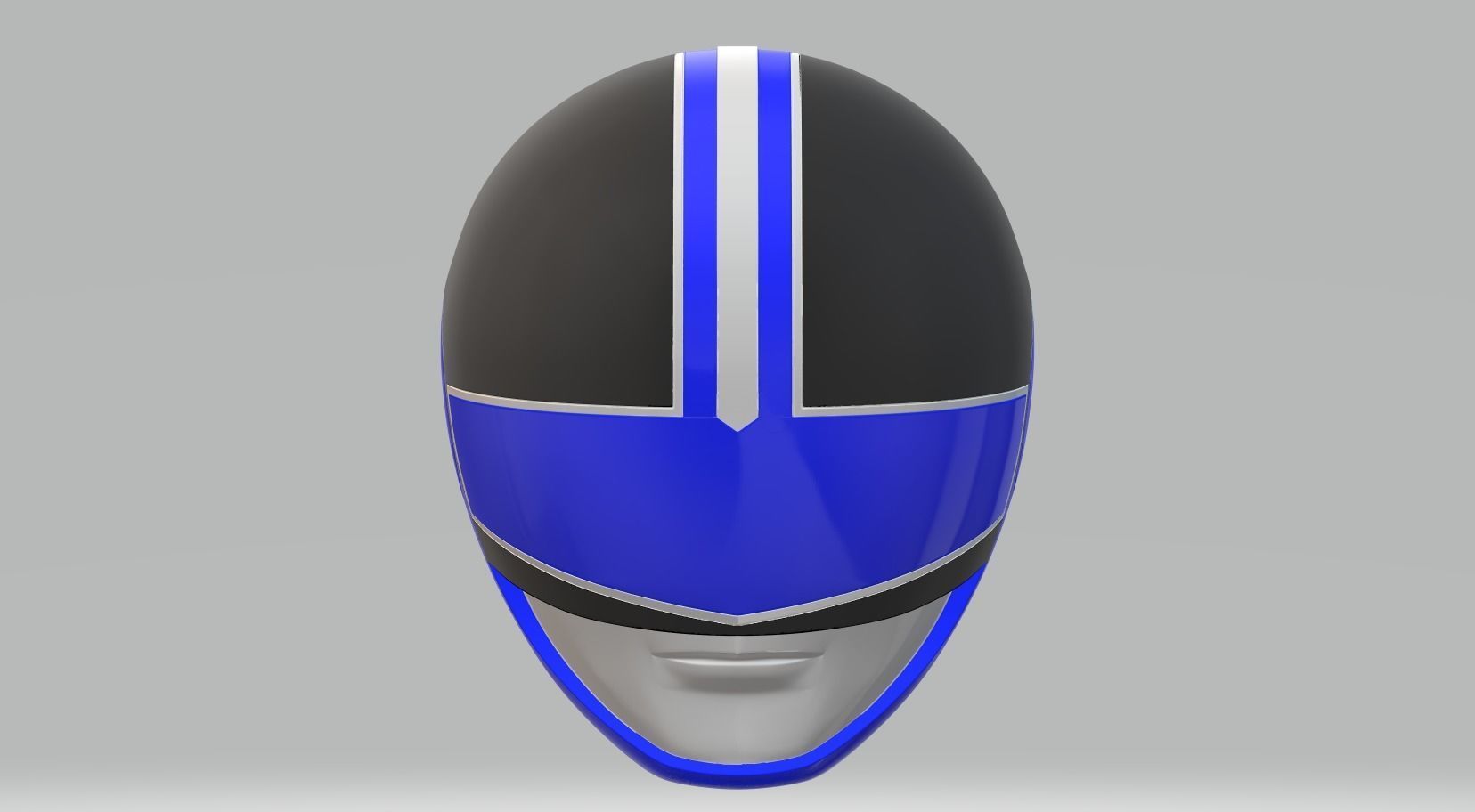 Power Rangers Time Force Blue Ranger helmet 3D print model_2