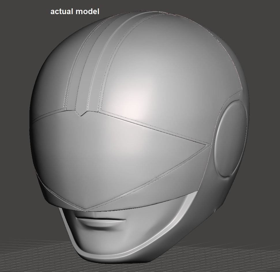Power Rangers Time Force Green Ranger helmet 3D print model_5