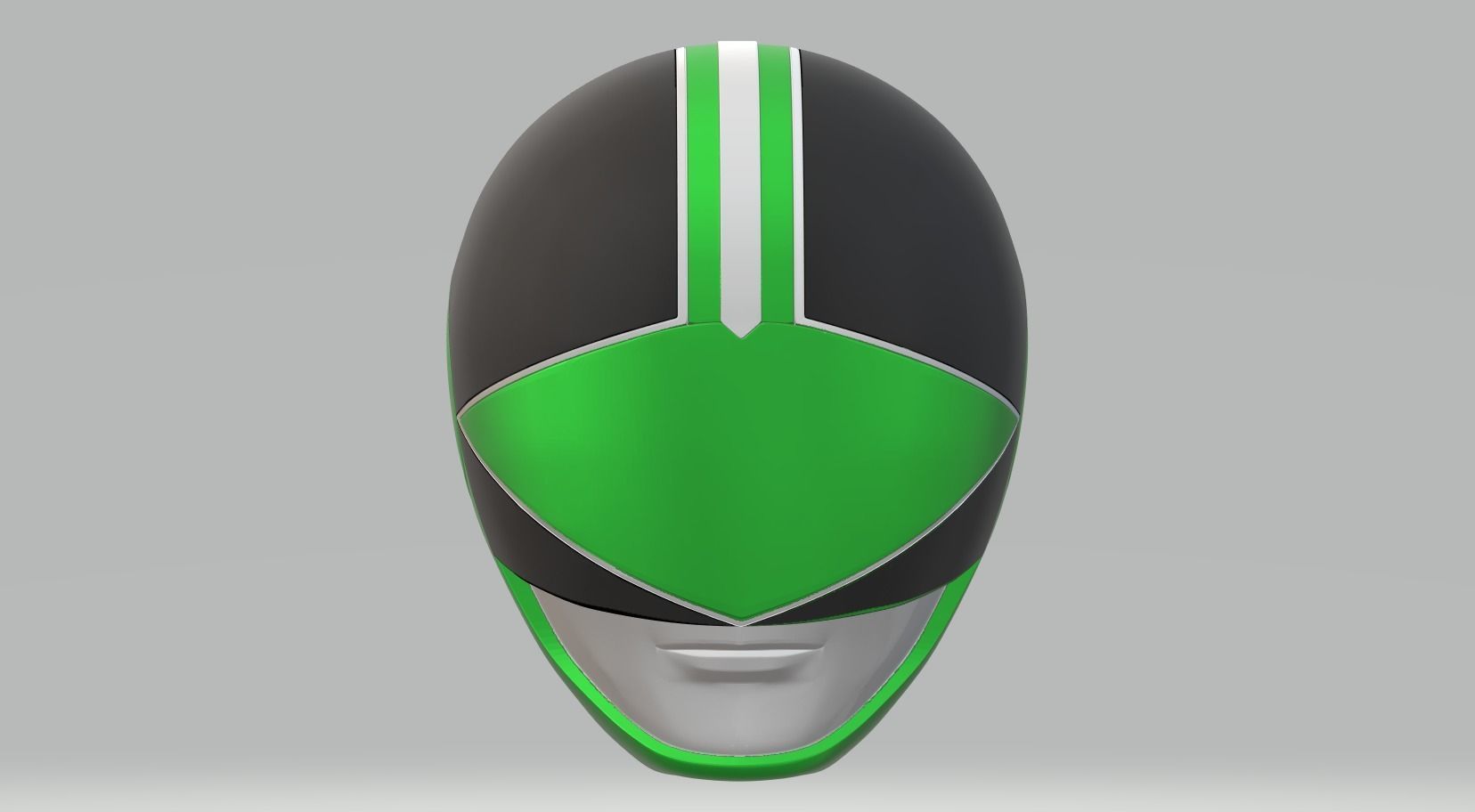 Power Rangers Time Force Green Ranger helmet 3D print model_2