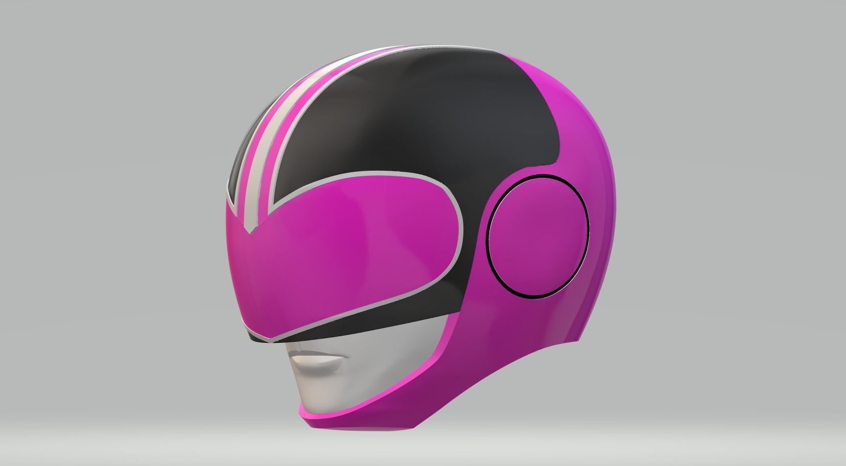 Power Rangers Time Force Pink Ranger helmet 3D print model_3