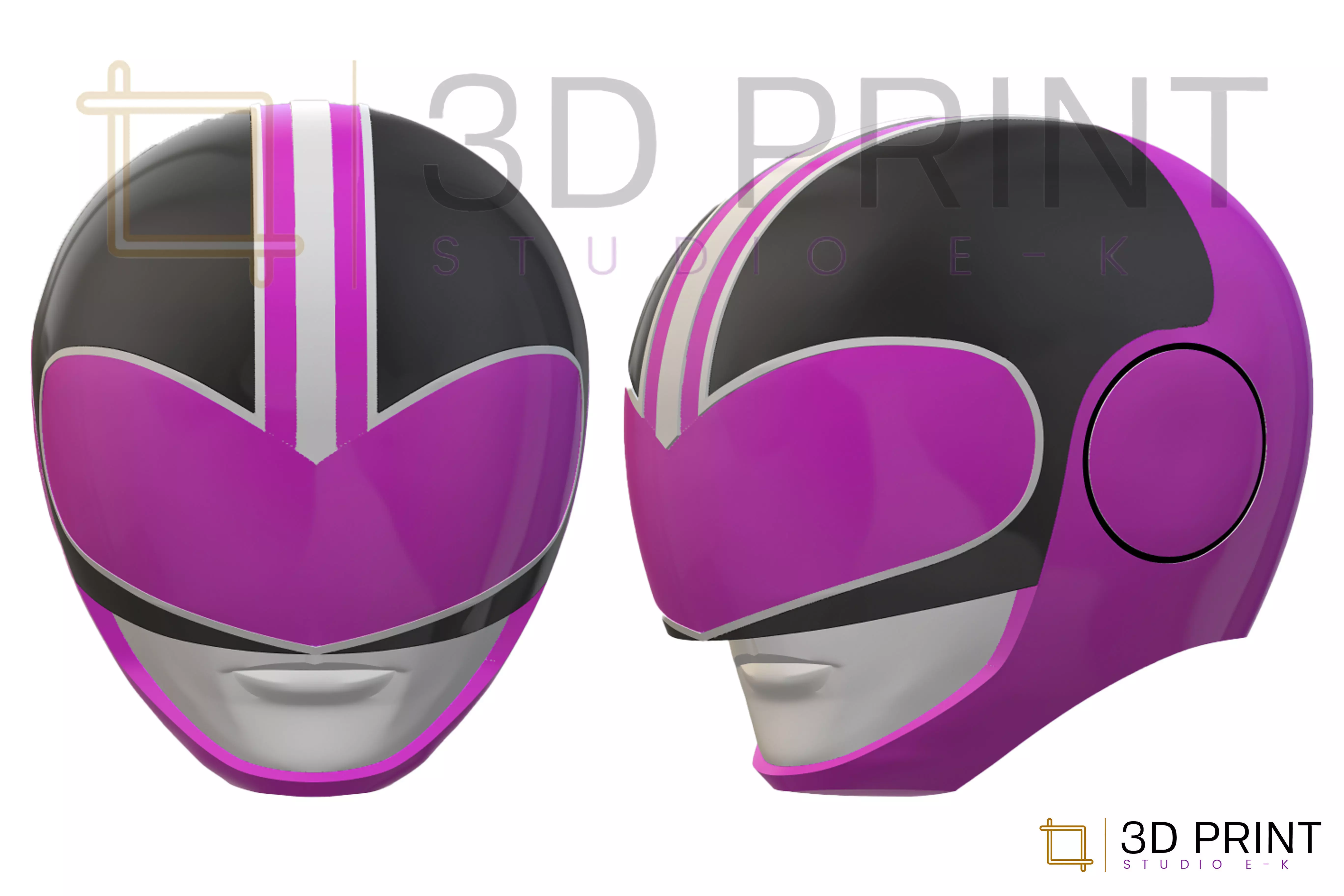 Power Rangers Time Force Pink Ranger helmet 3D print model_0