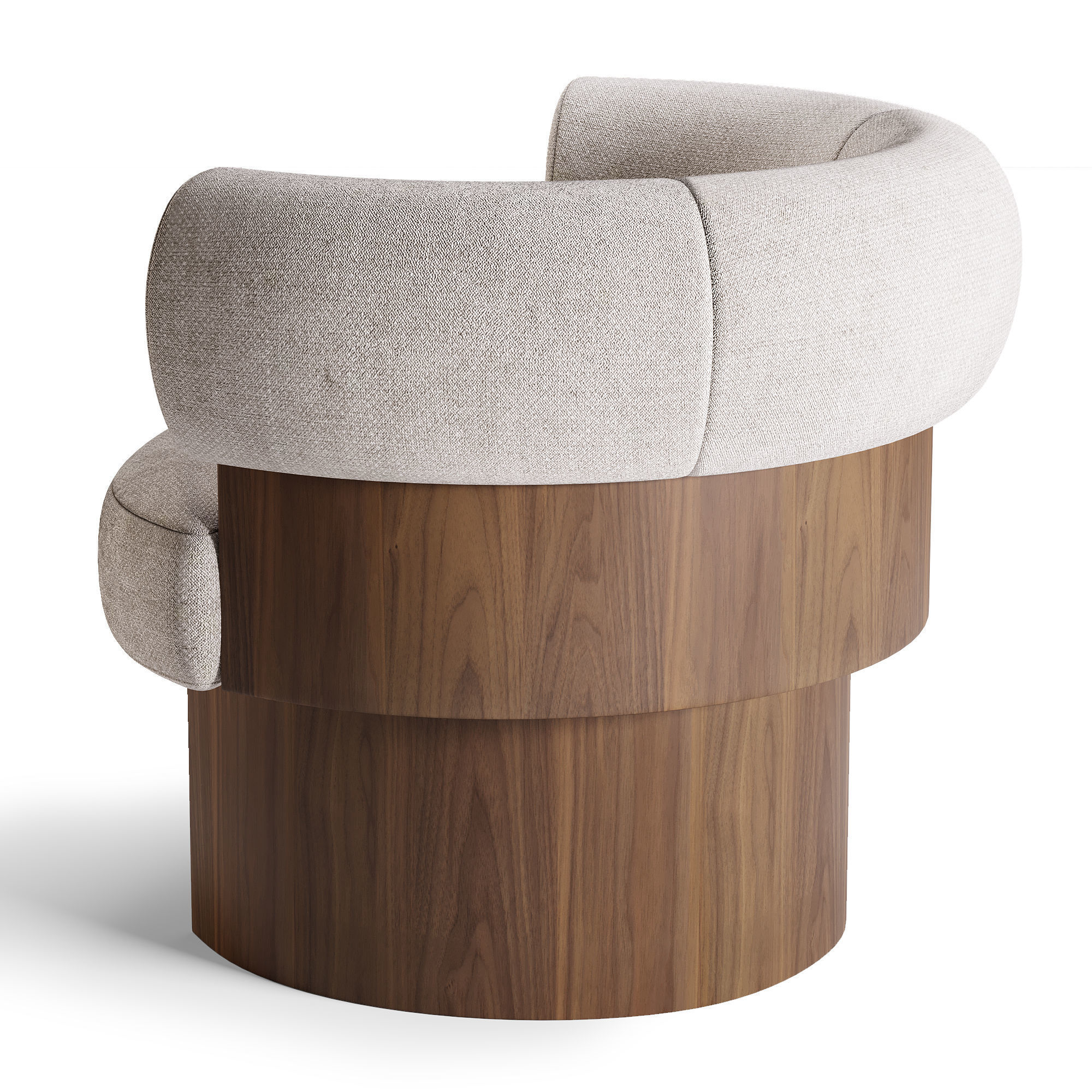 Volta Armchair Low-poly 3D model_2