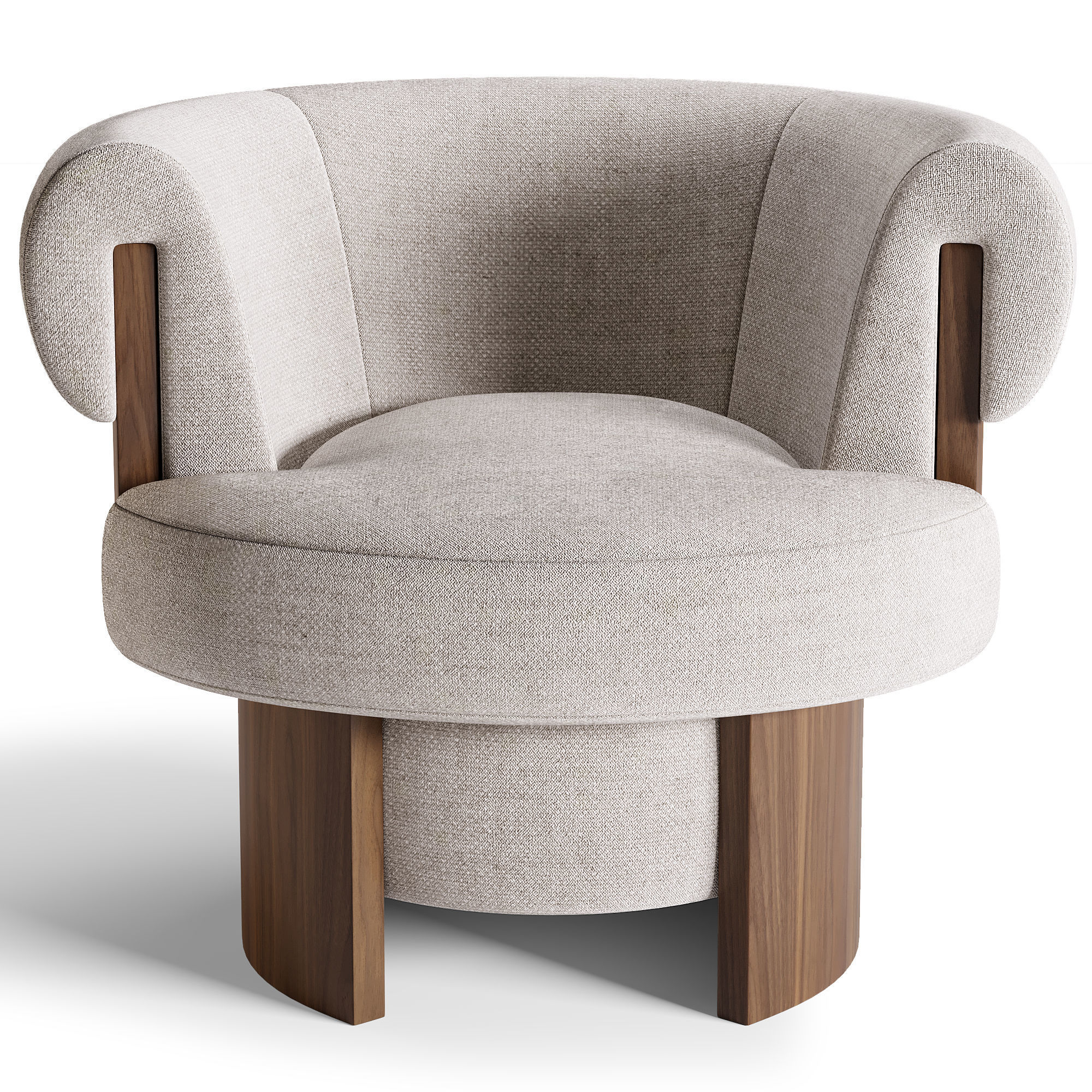Volta Armchair Low-poly 3D model_1