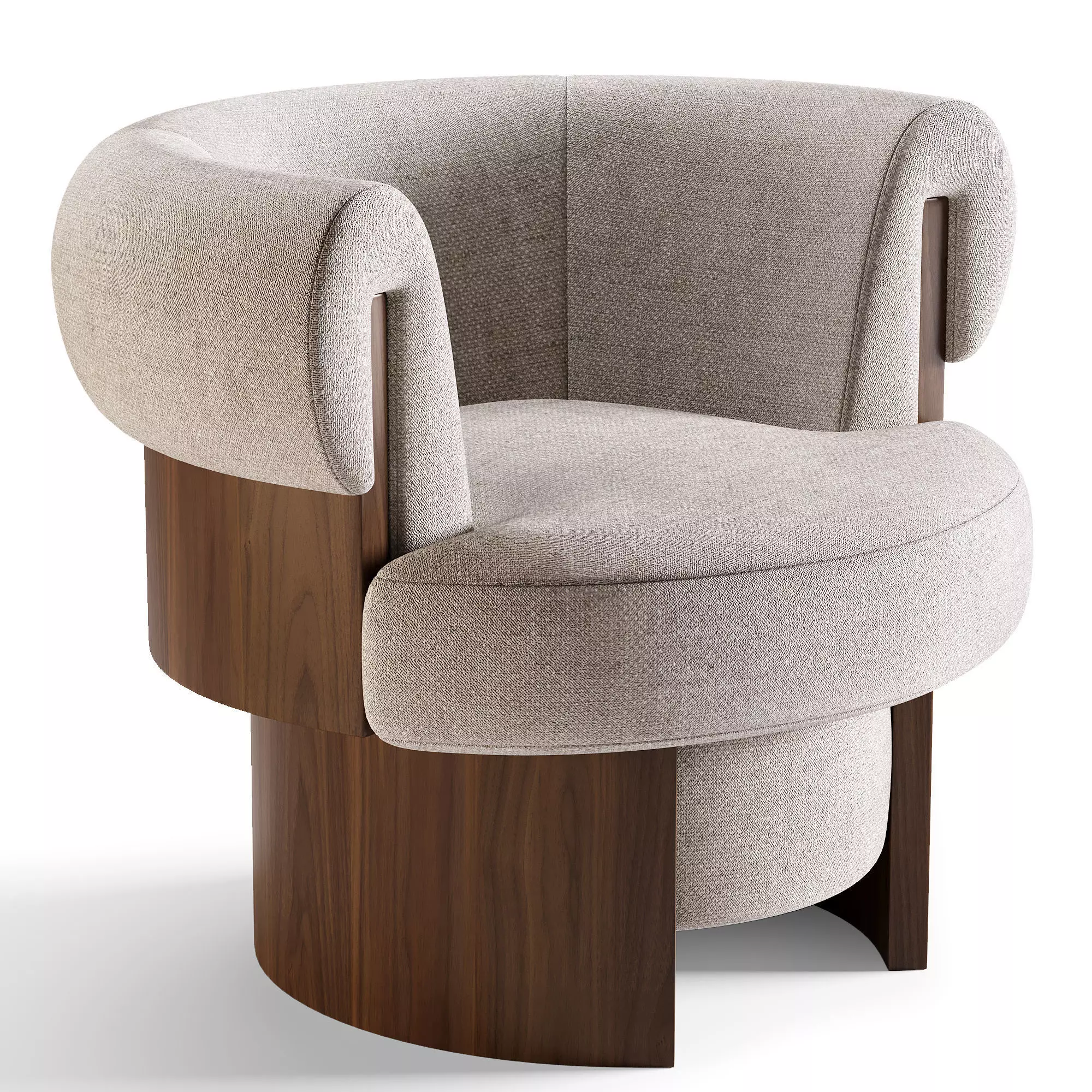 Volta Armchair Low-poly 3D model_0