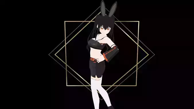 3d chracter woman cg rika dance girl