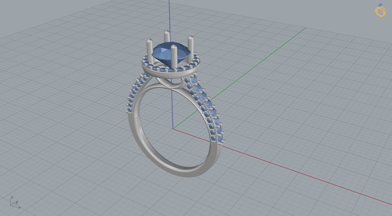 Ring with Heart 3D print model_9