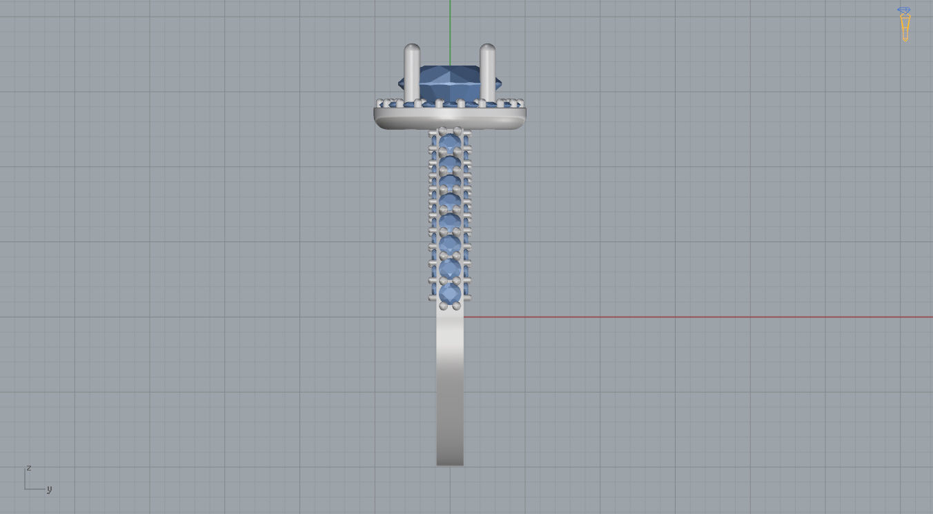 Ring with Heart 3D print model_10