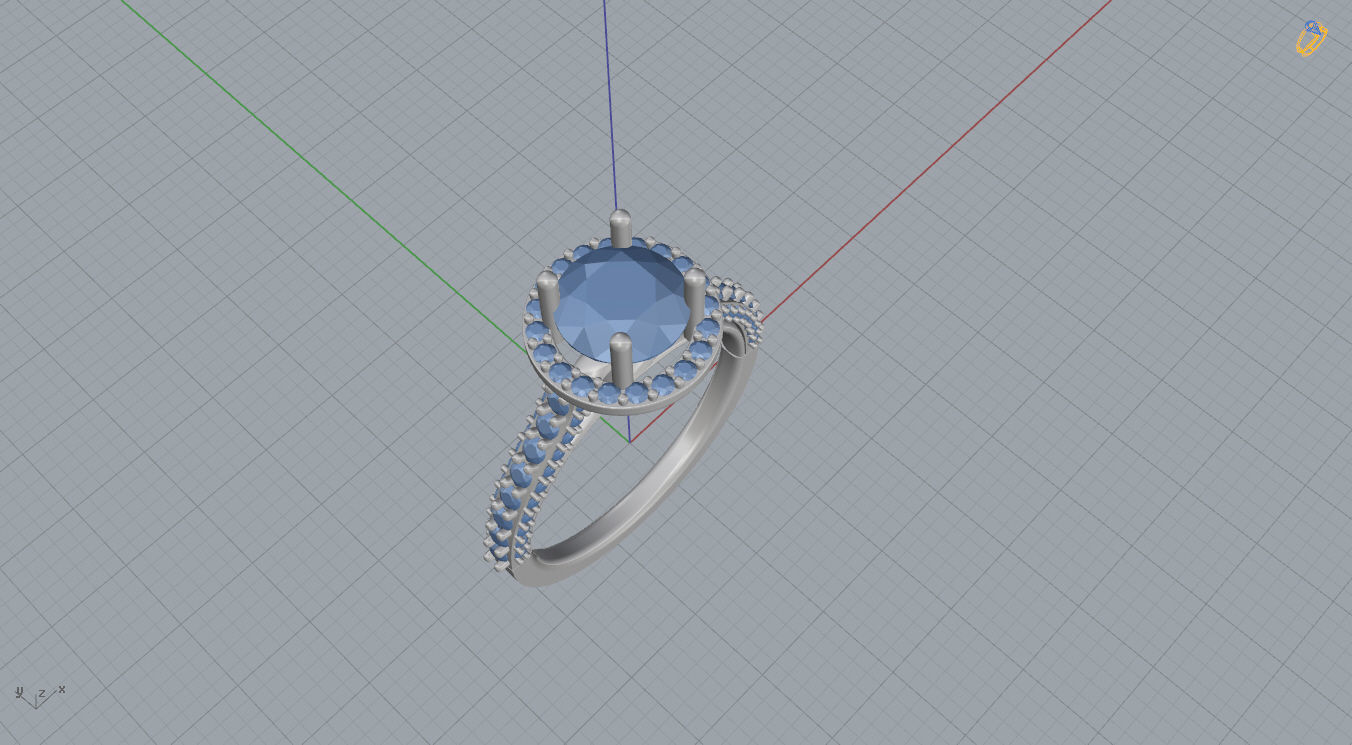 Ring with Heart 3D print model_12