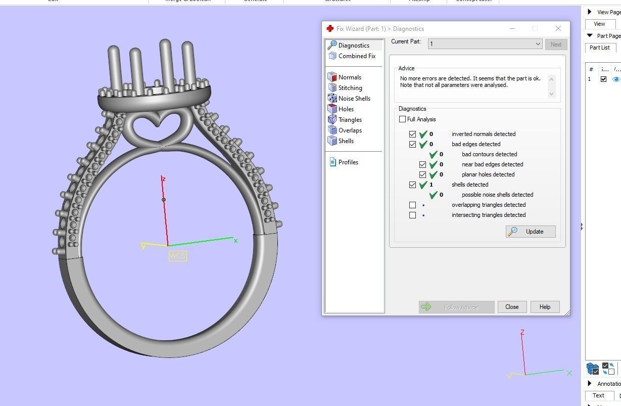 Ring with Heart 3D print model_4
