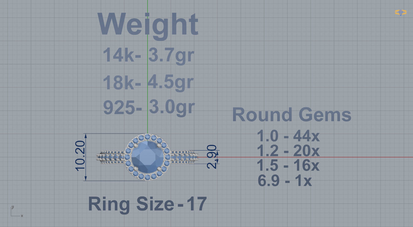 Ring with Heart 3D print model_3