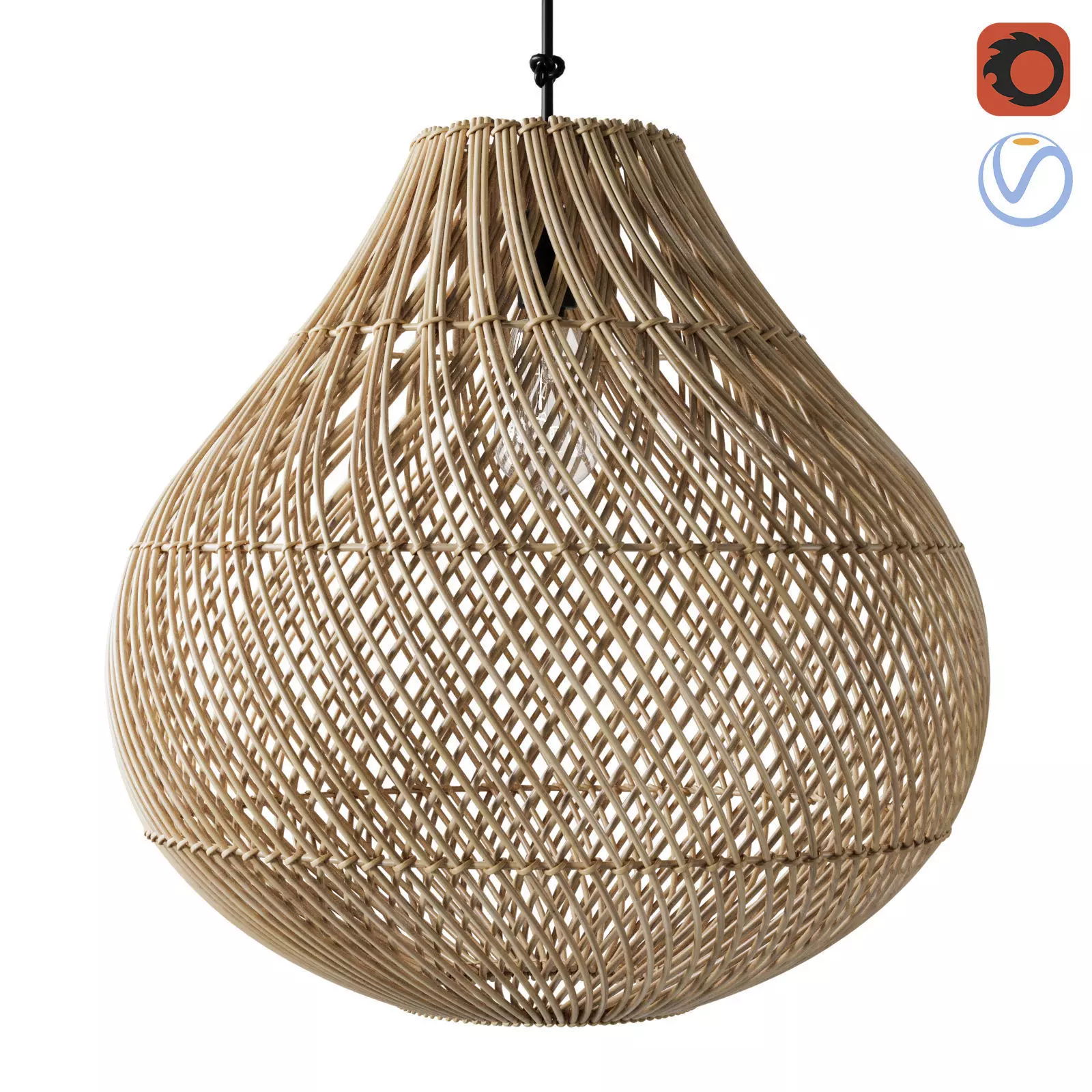 The Bottle Pendant Natural 3D model_0