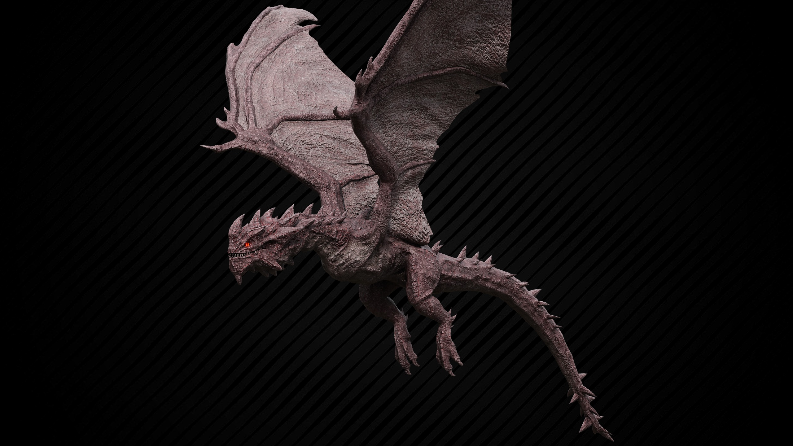 Wyvern Dragon Low-poly 3D model_5