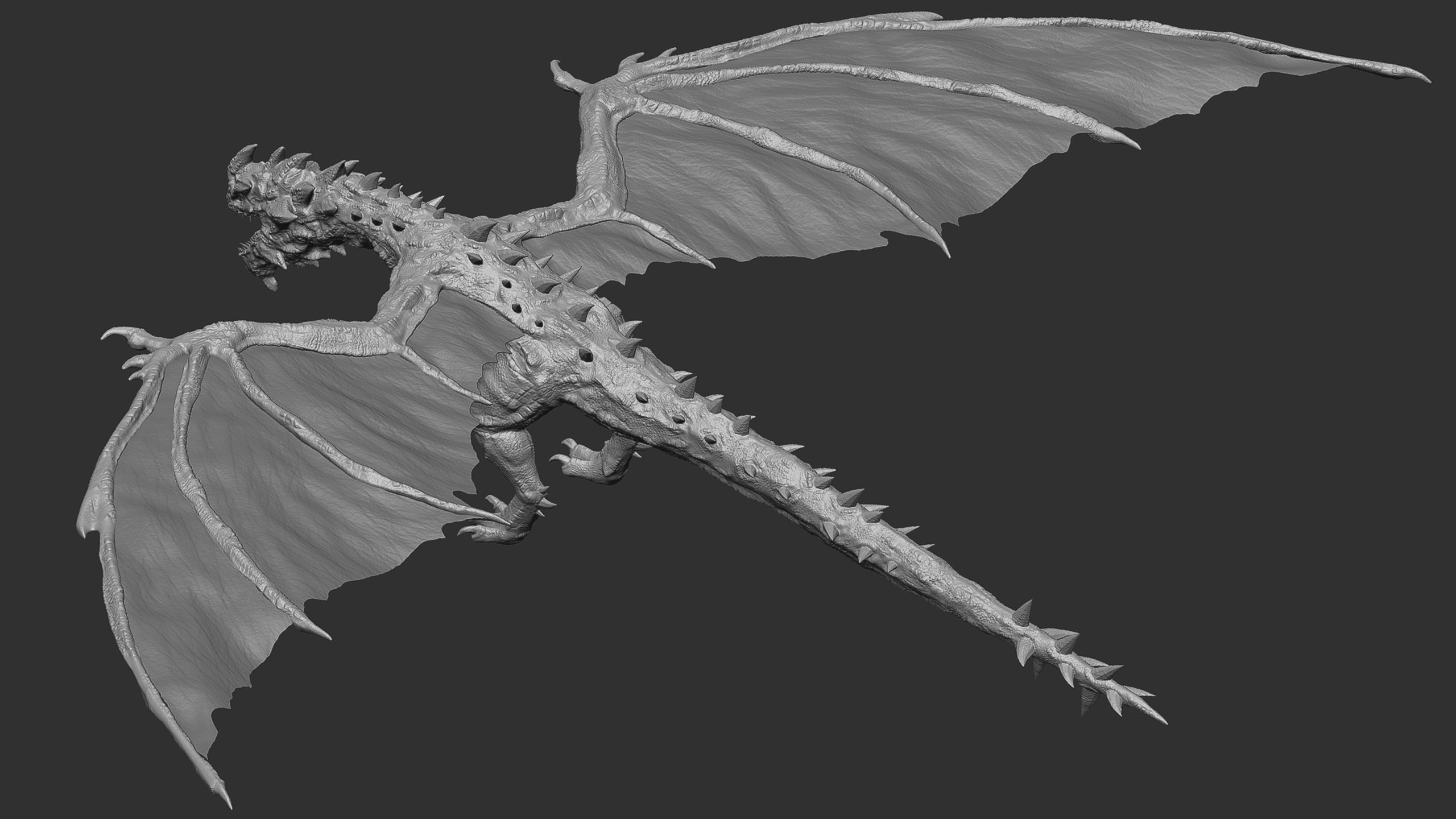 Wyvern Dragon Low-poly 3D model_14