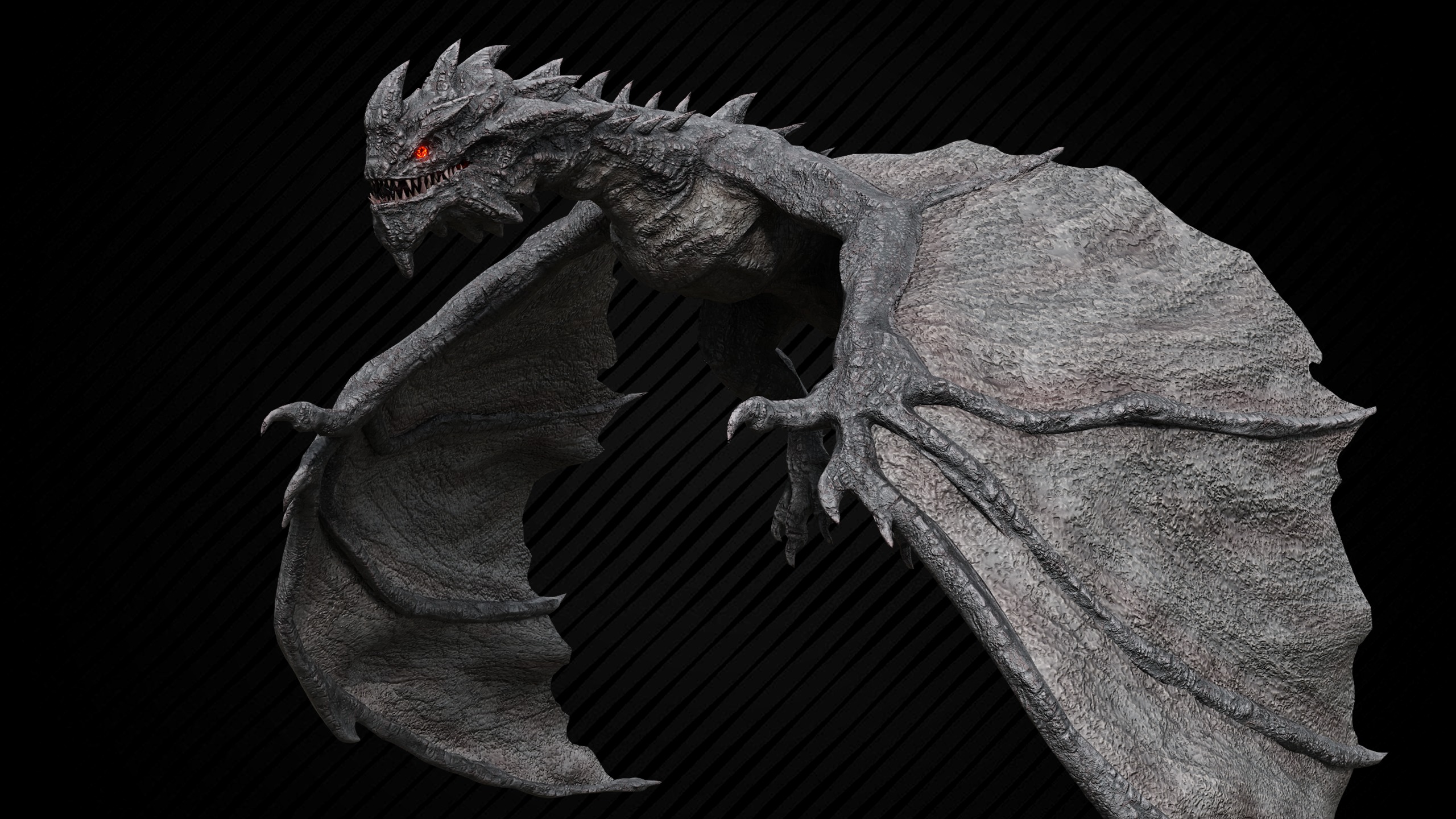 Wyvern Dragon Low-poly 3D model_9