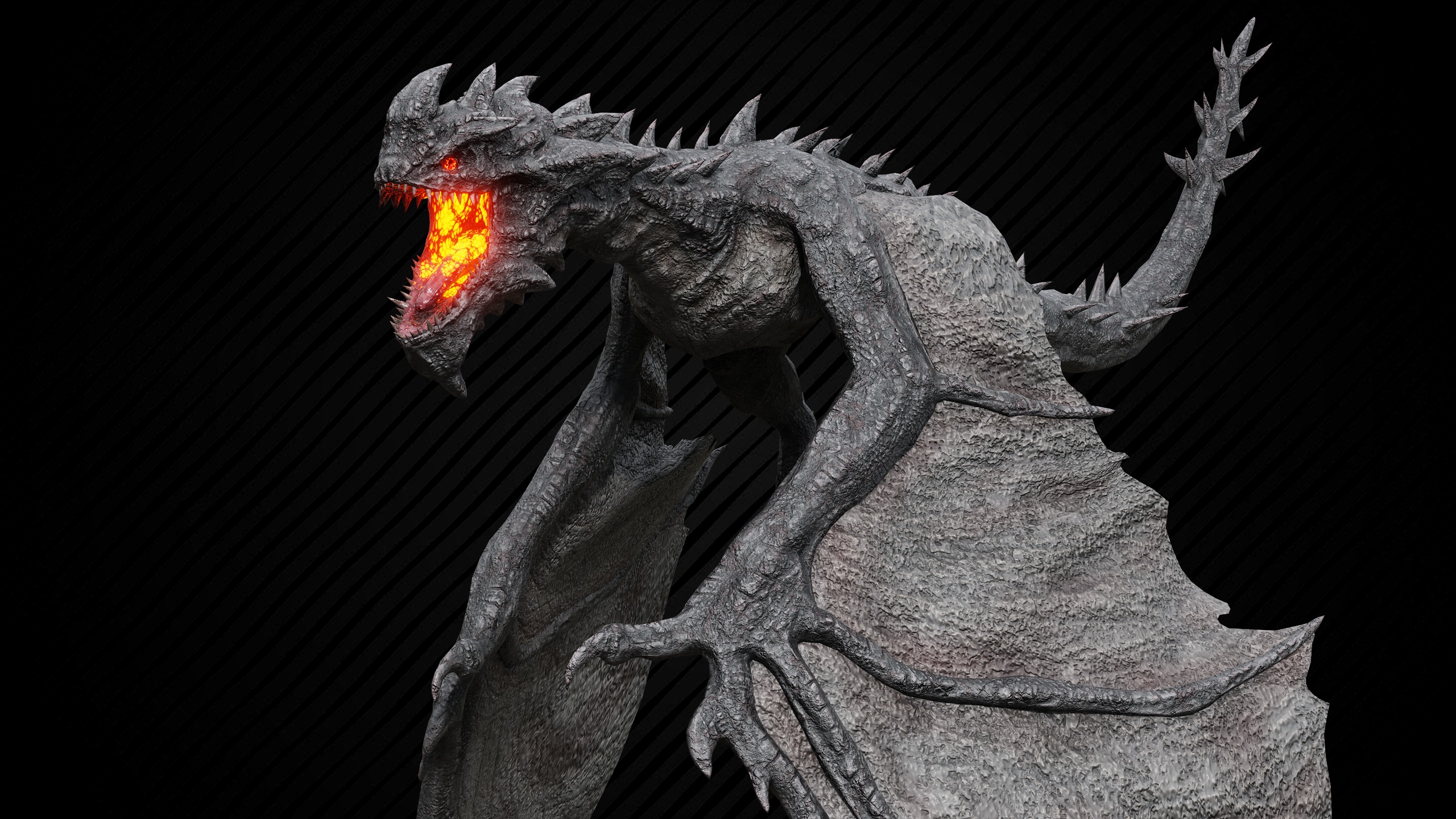 Wyvern Dragon Low-poly 3D model_21