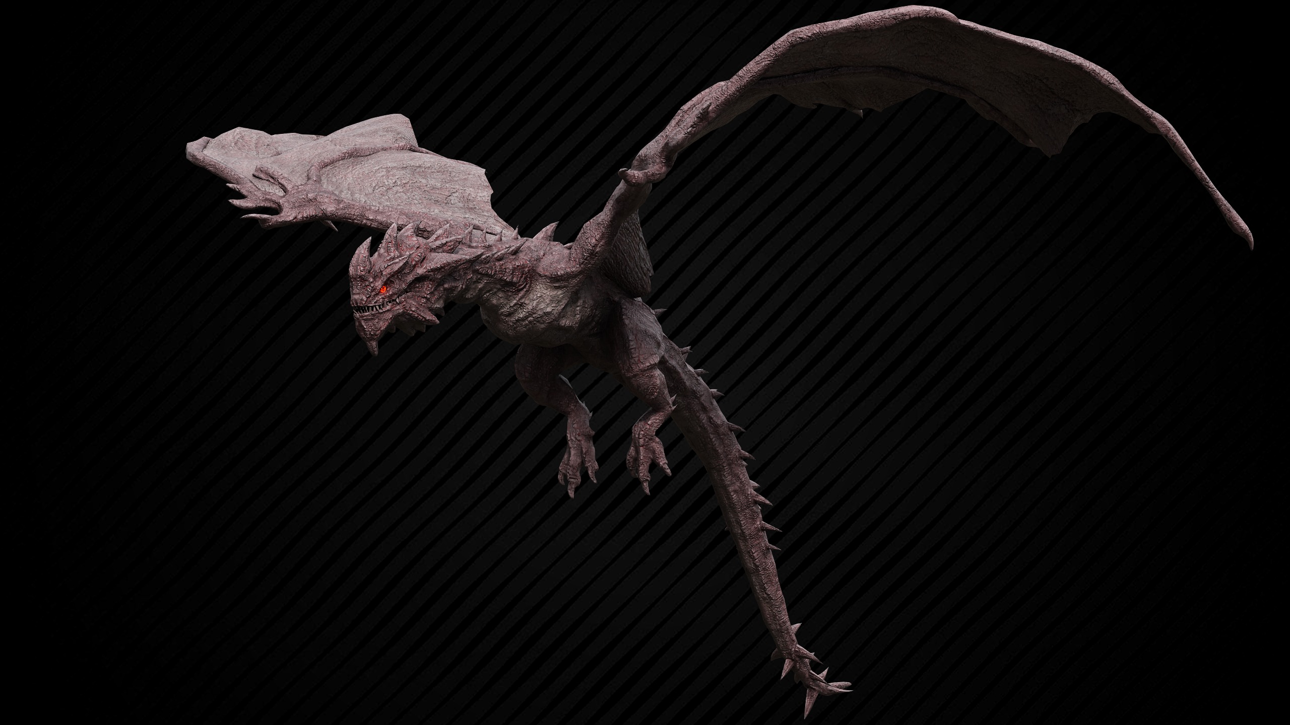 Wyvern Dragon Low-poly 3D model_17