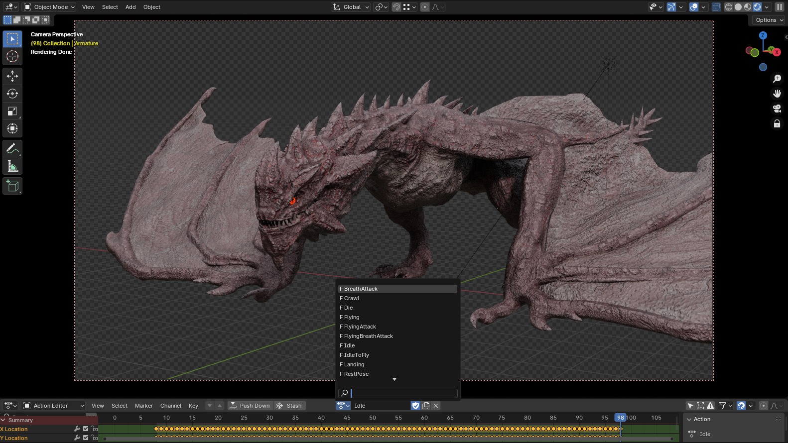 Wyvern Dragon Low-poly 3D model_8