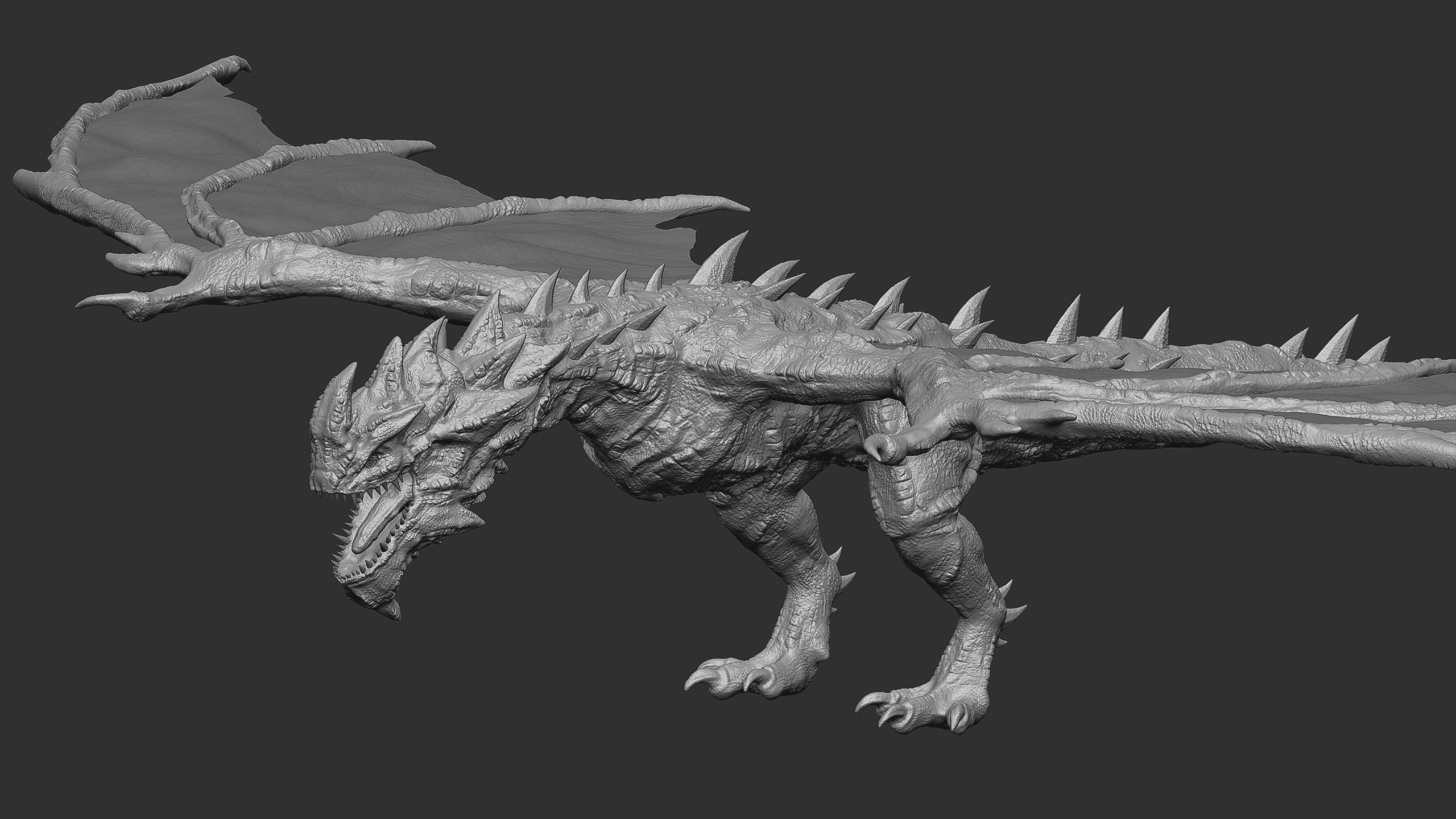 Wyvern Dragon Low-poly 3D model_16