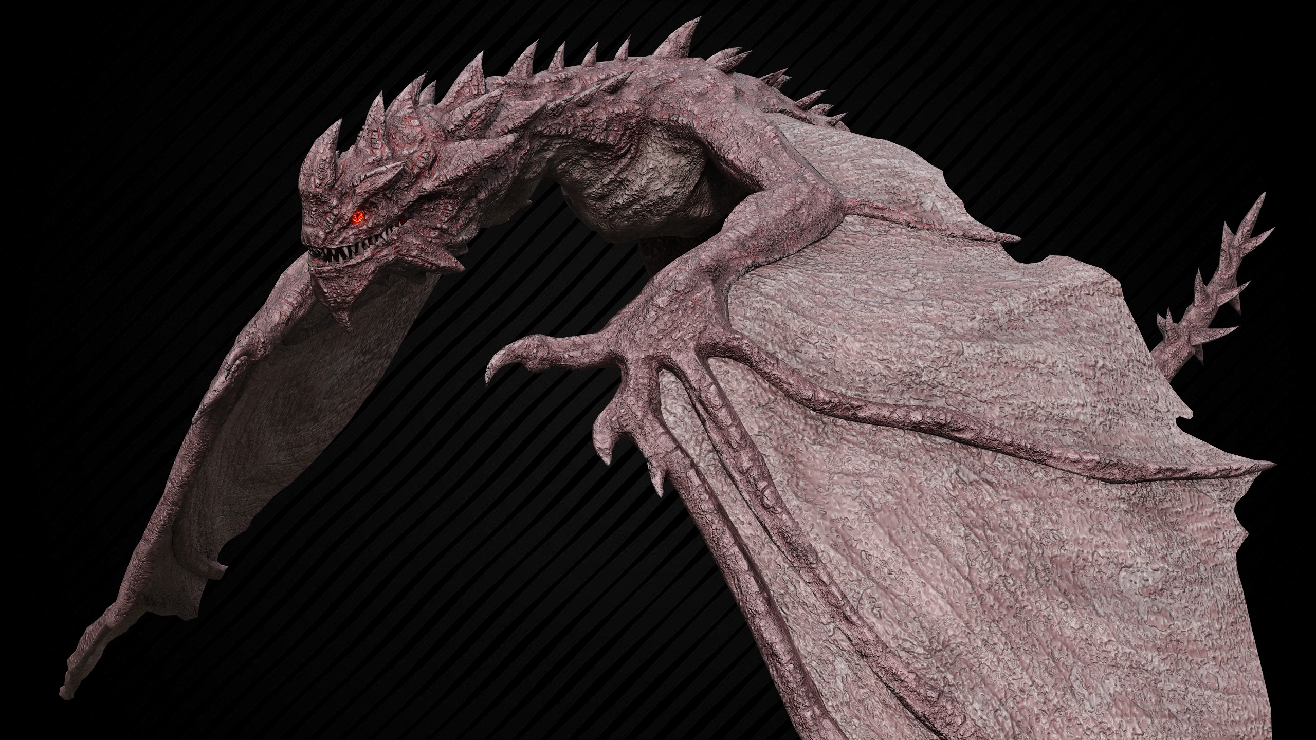 Wyvern Dragon Low-poly 3D model_10