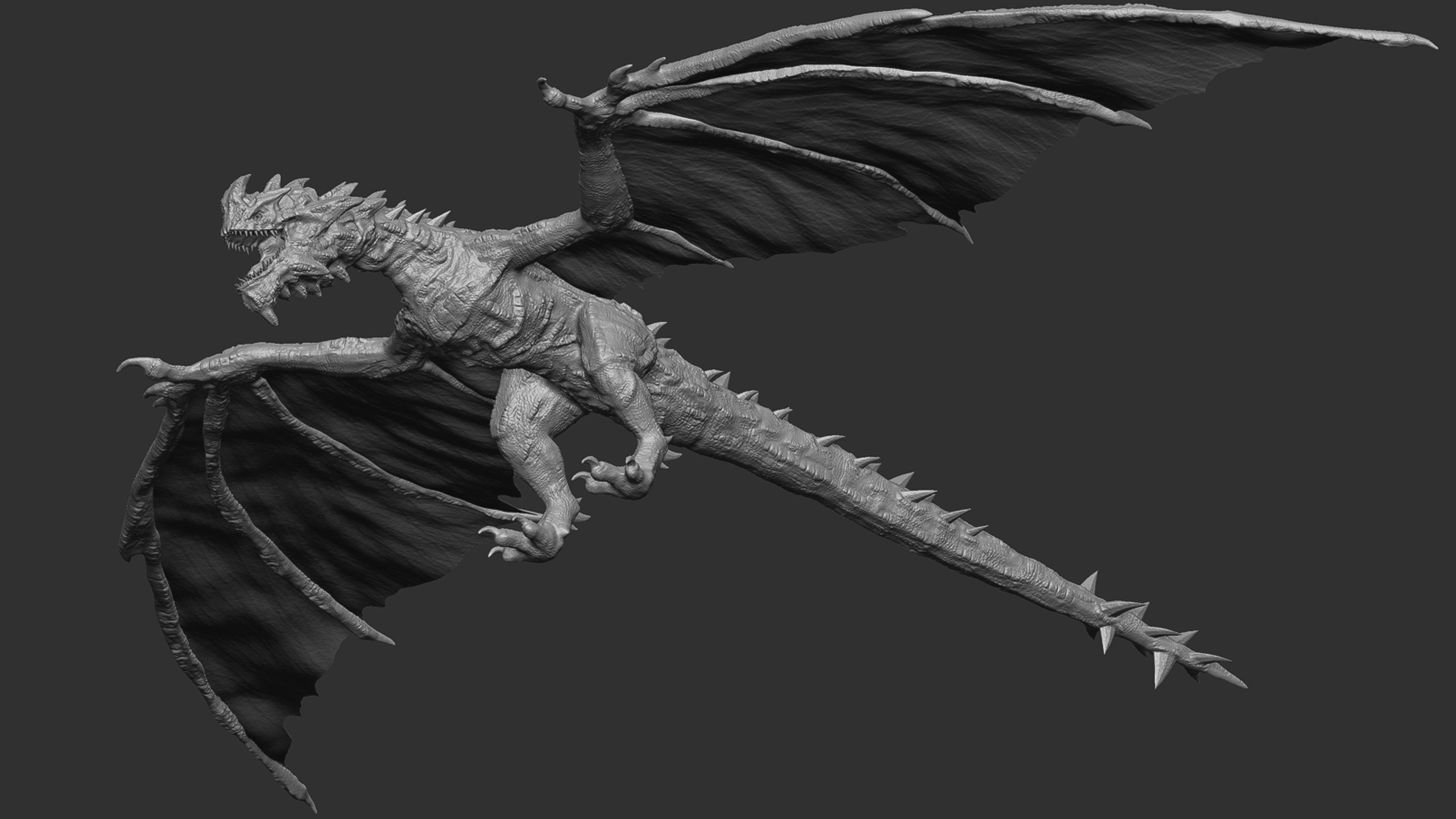 Wyvern Dragon Low-poly 3D model_13