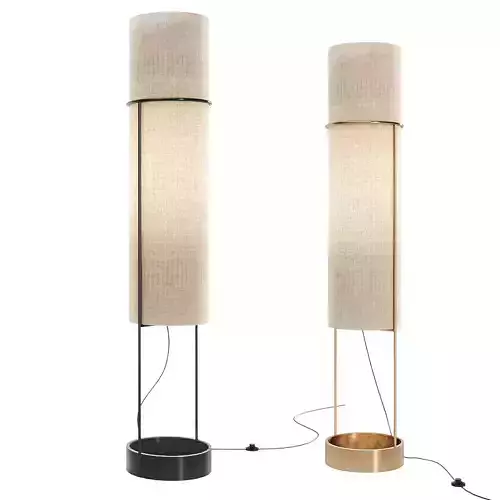 strand brass floor lamp 3D model