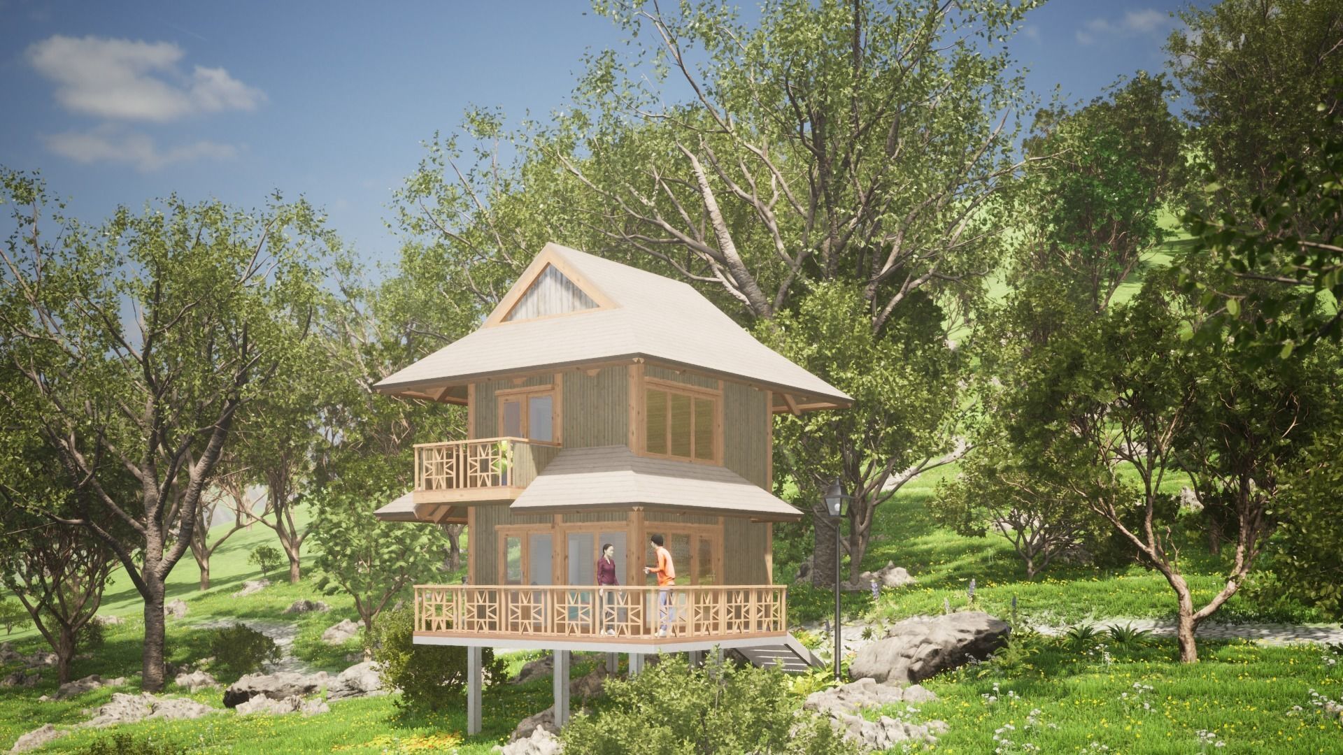 059Bungalow 2f33m2 3D model_2