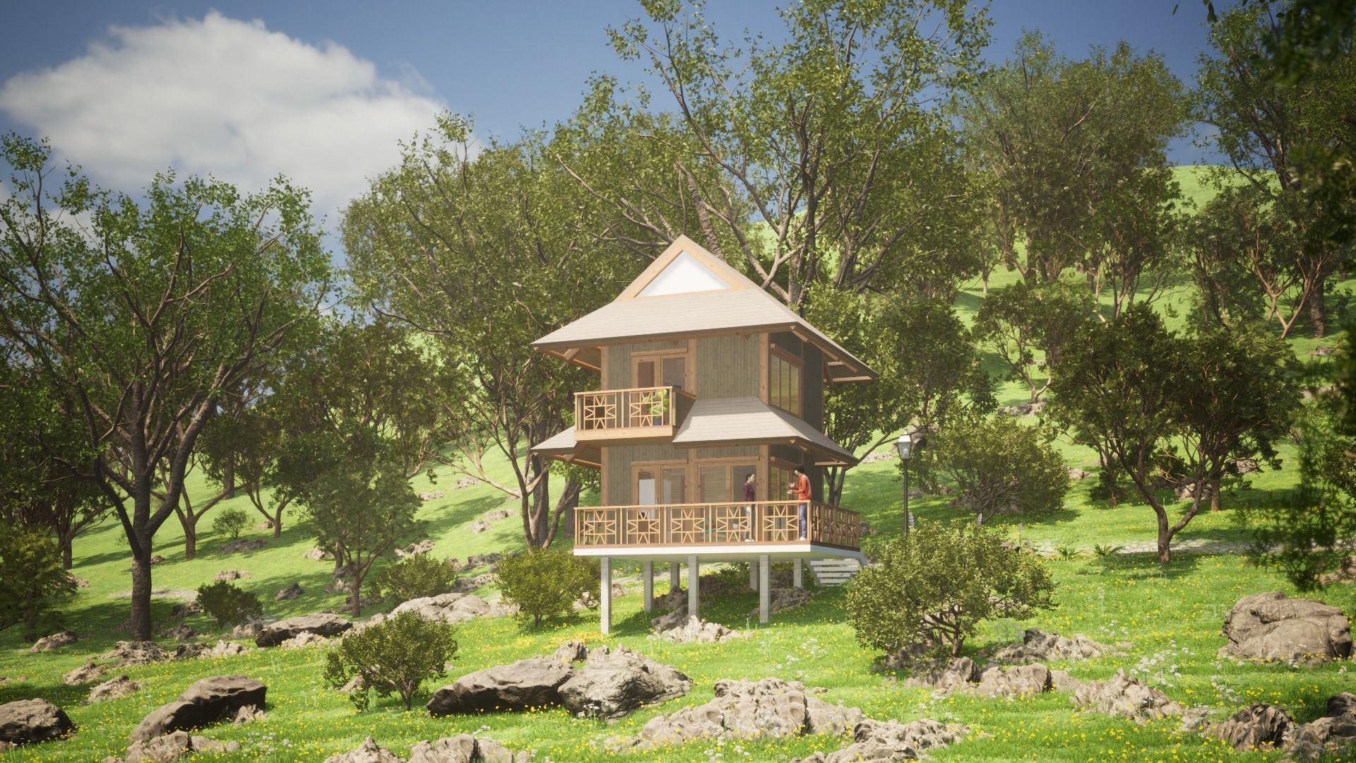 059Bungalow 2f33m2 3D model_3