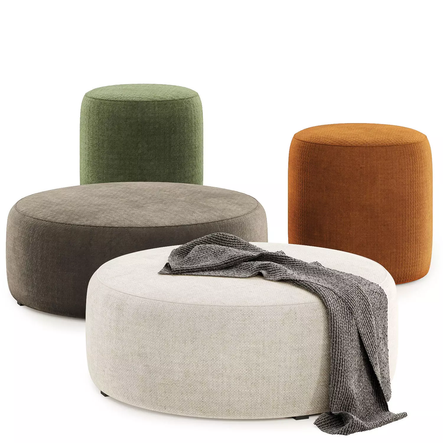 folk pouf 3D model