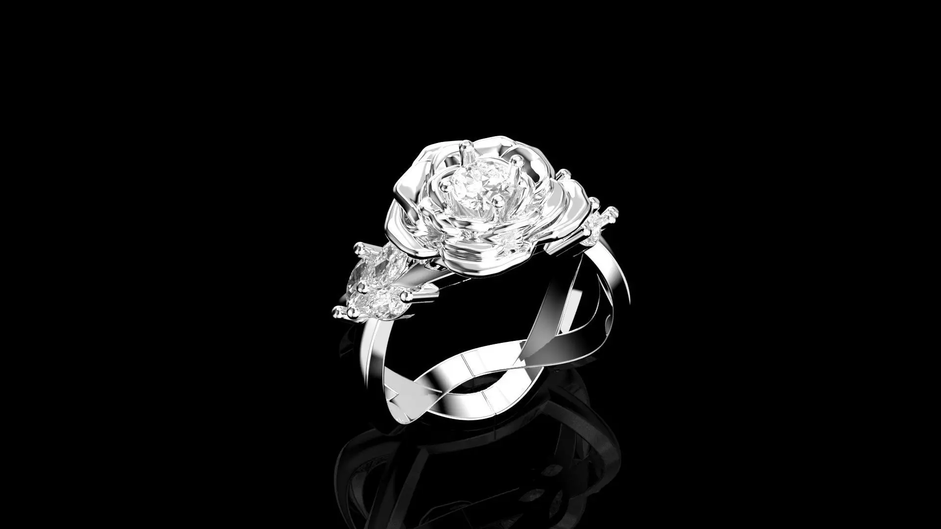 FLOWER RING 3D print model