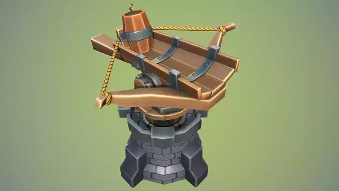 Low poly Barrelthrower Mk I Low-poly 3D model
