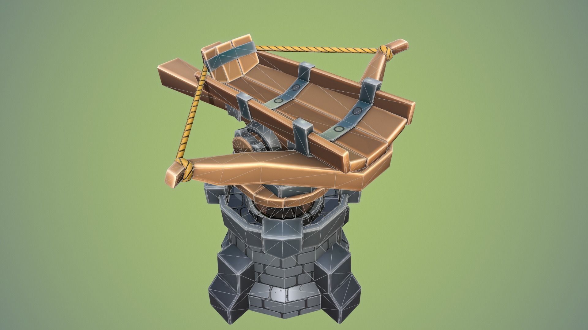 Low poly Barrelthrower Mk I Low-poly 3D model_6