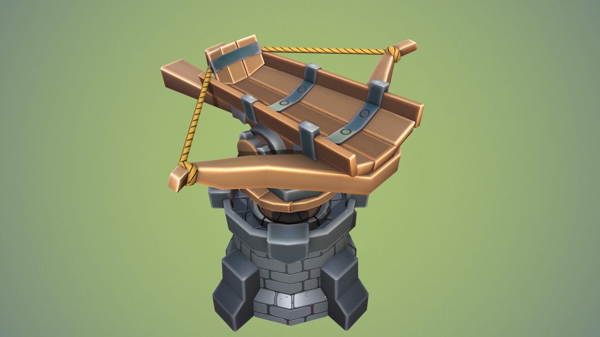 Low poly Barrelthrower Mk I Low-poly 3D model_5