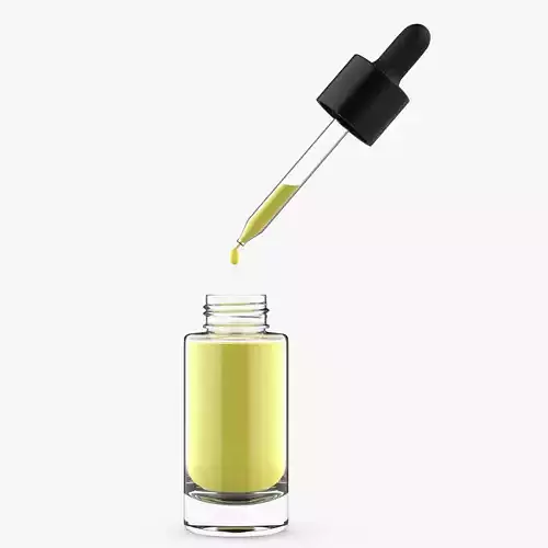 Dropper bottle with drop