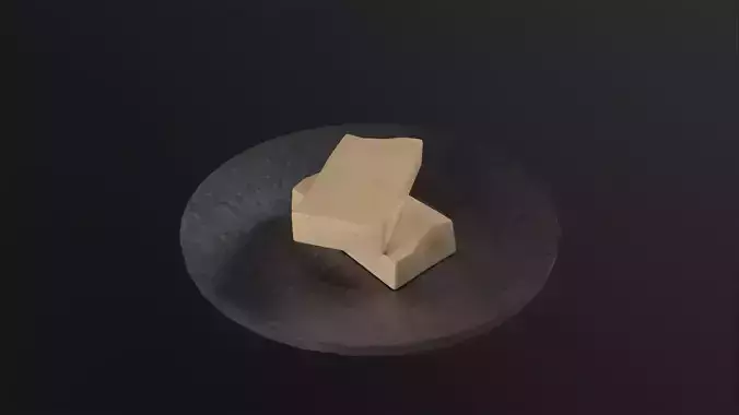 Butter Dish 3D Model Low-poly 3D model