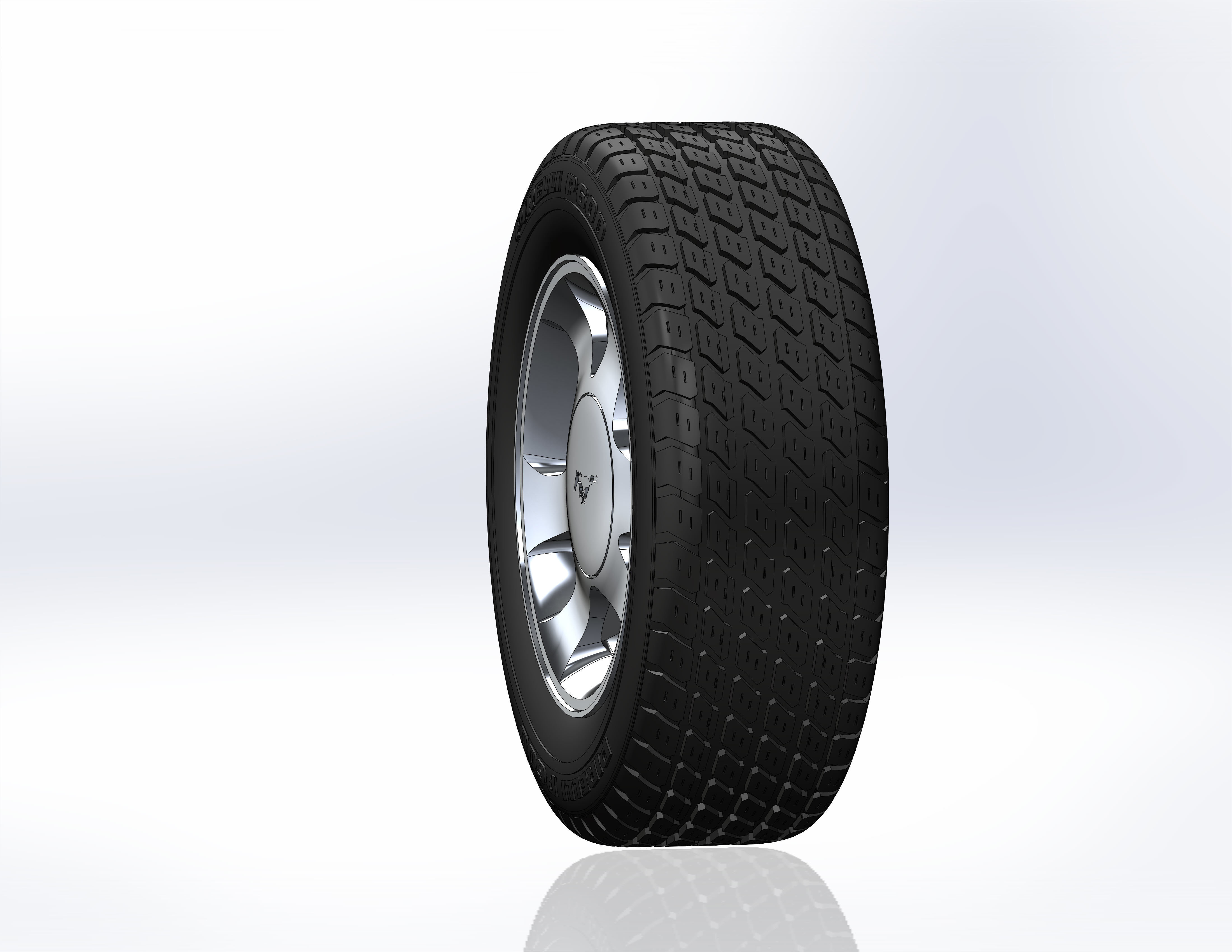 Wheels for scale model of famous ponycar 1999 3D print model_2