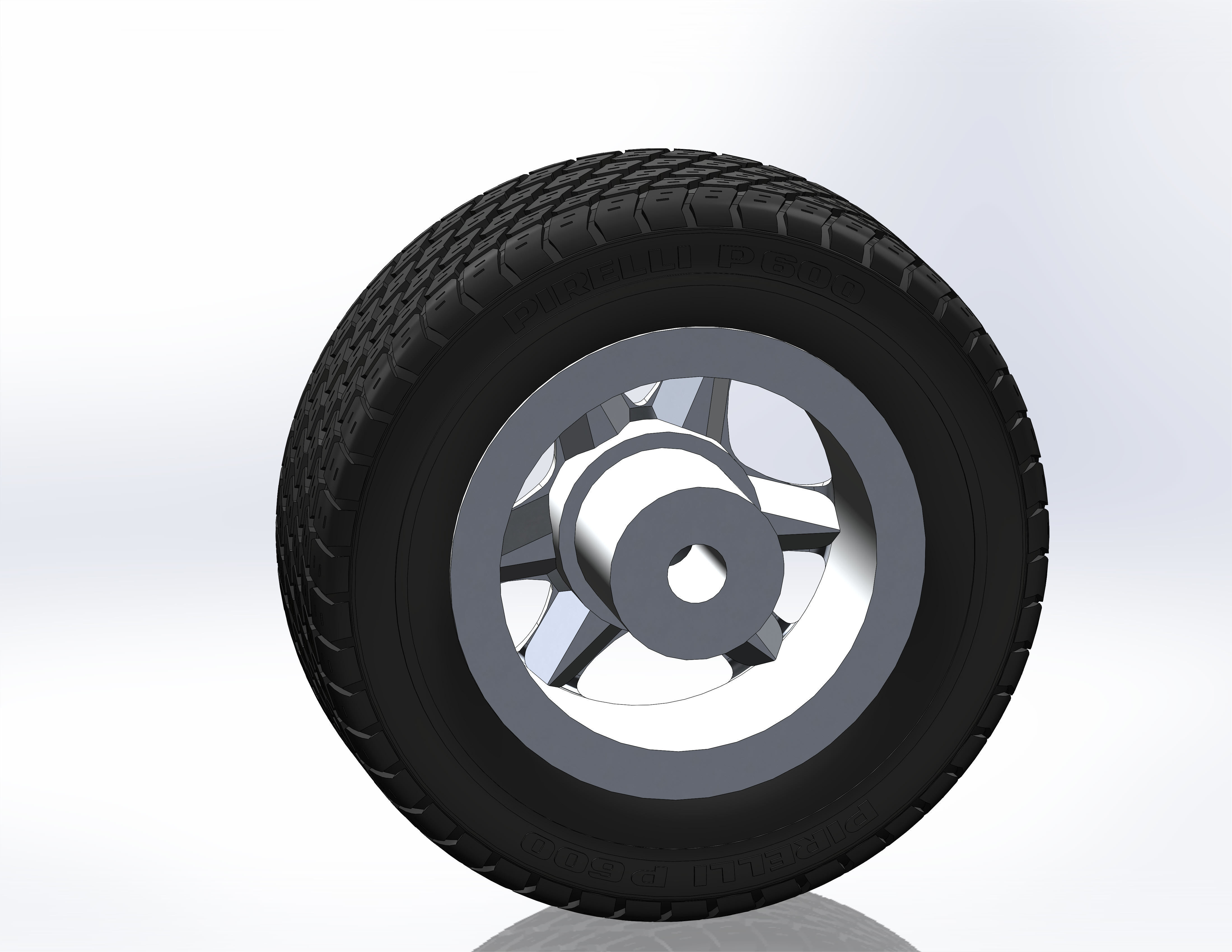 Wheels for scale model of famous ponycar 1999 3D print model_5