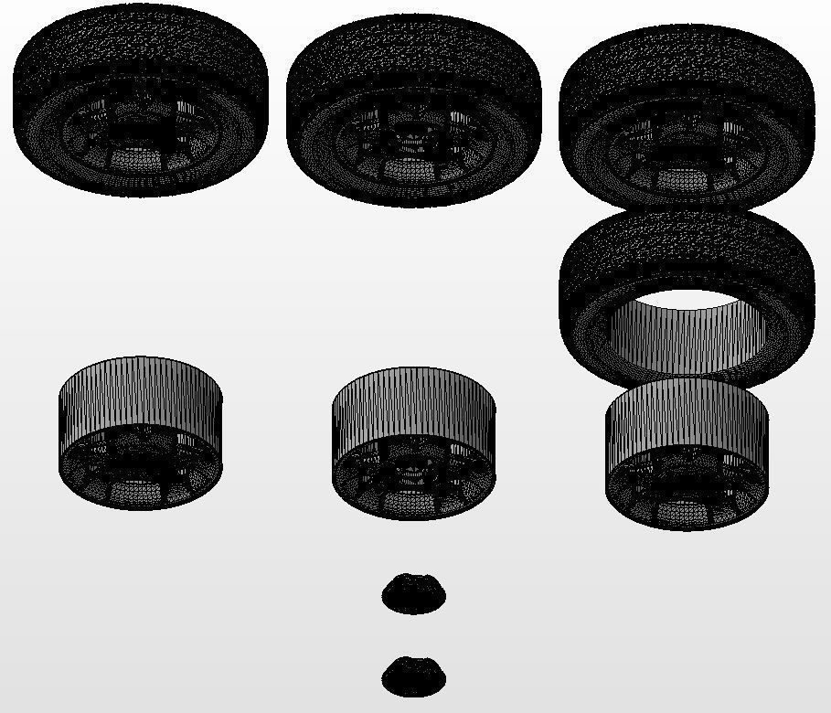 Wheels for scale model of famous ponycar 1999 3D print model_20