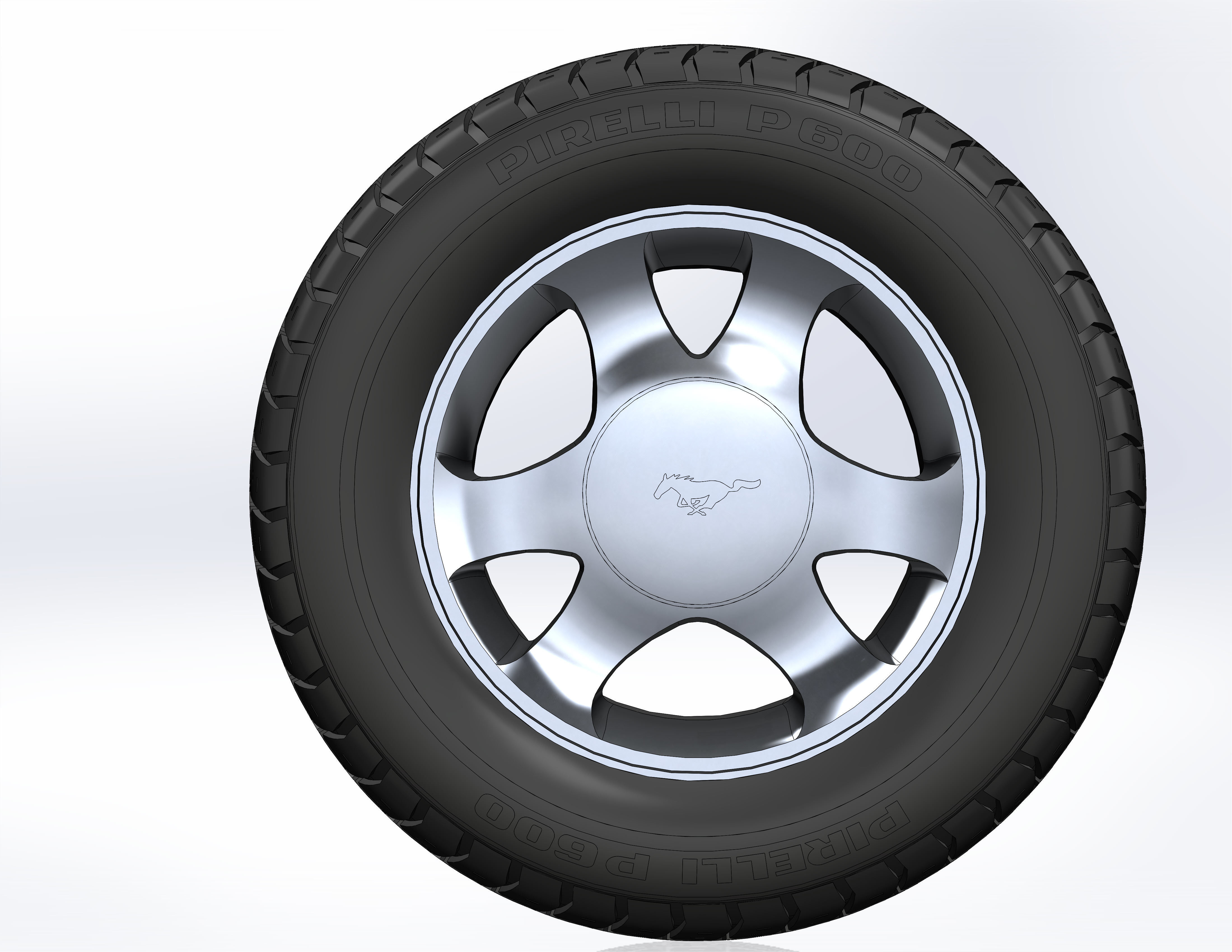 Wheels for scale model of famous ponycar 1999 3D print model_4