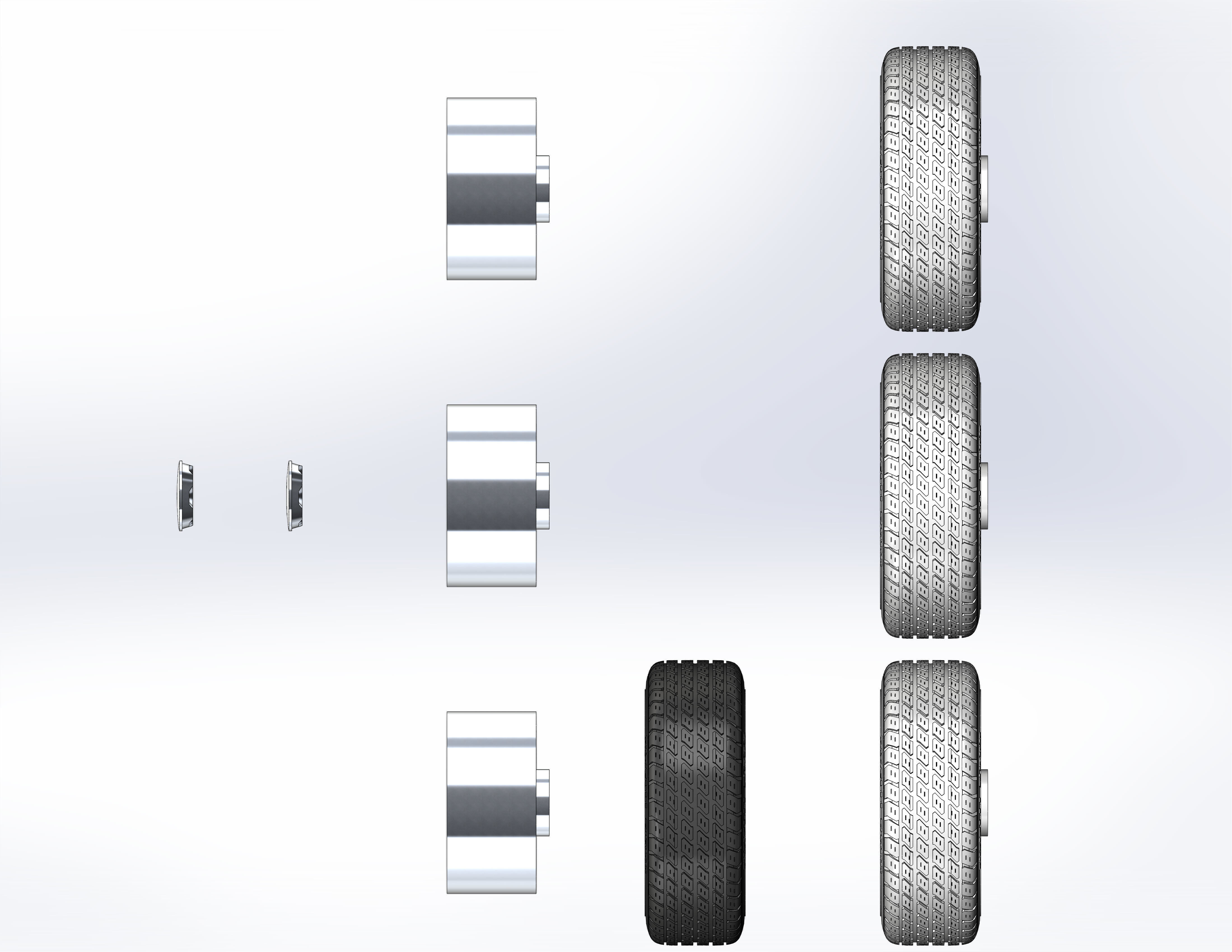 Wheels for scale model of famous ponycar 1999 3D print model_10