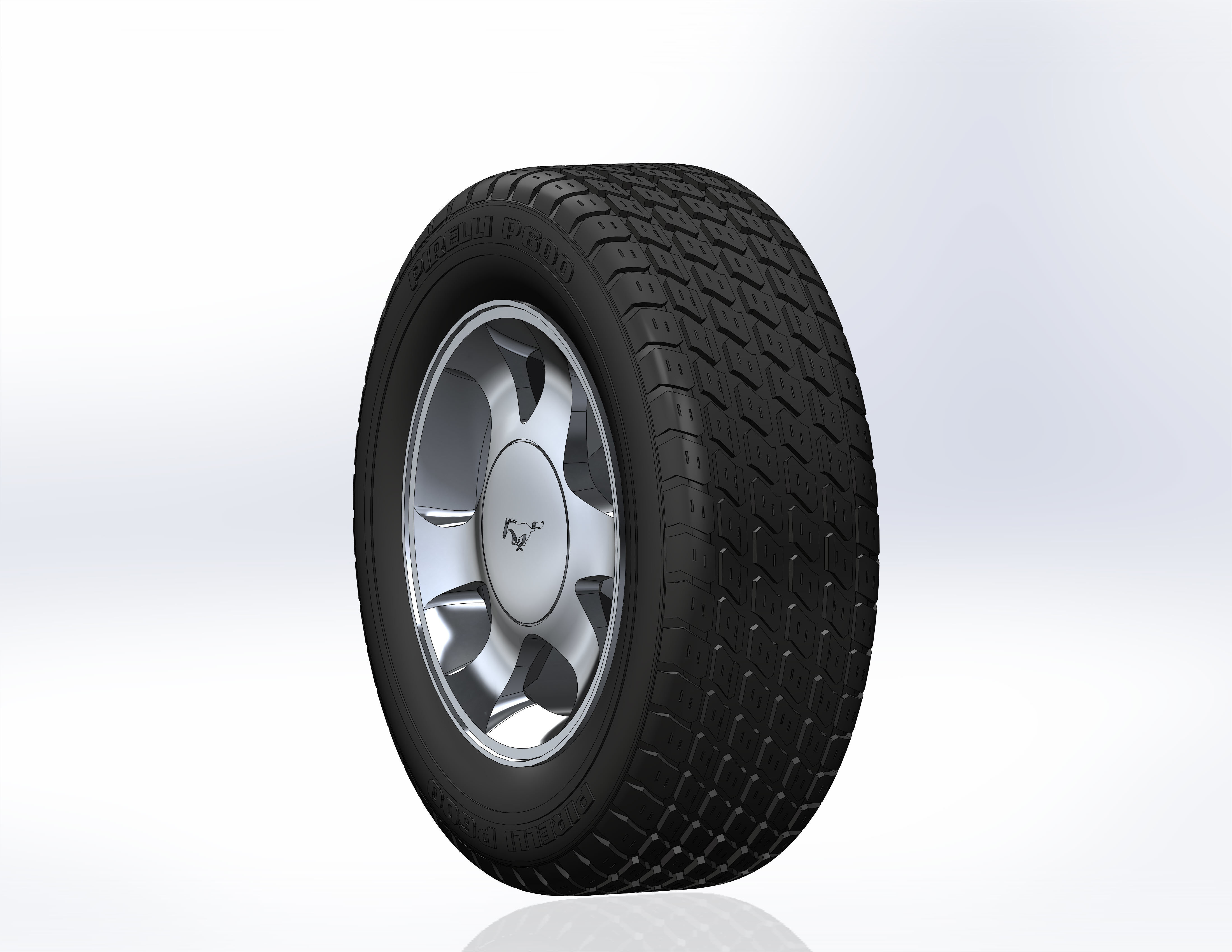 Wheels for scale model of famous ponycar 1999 3D print model_1