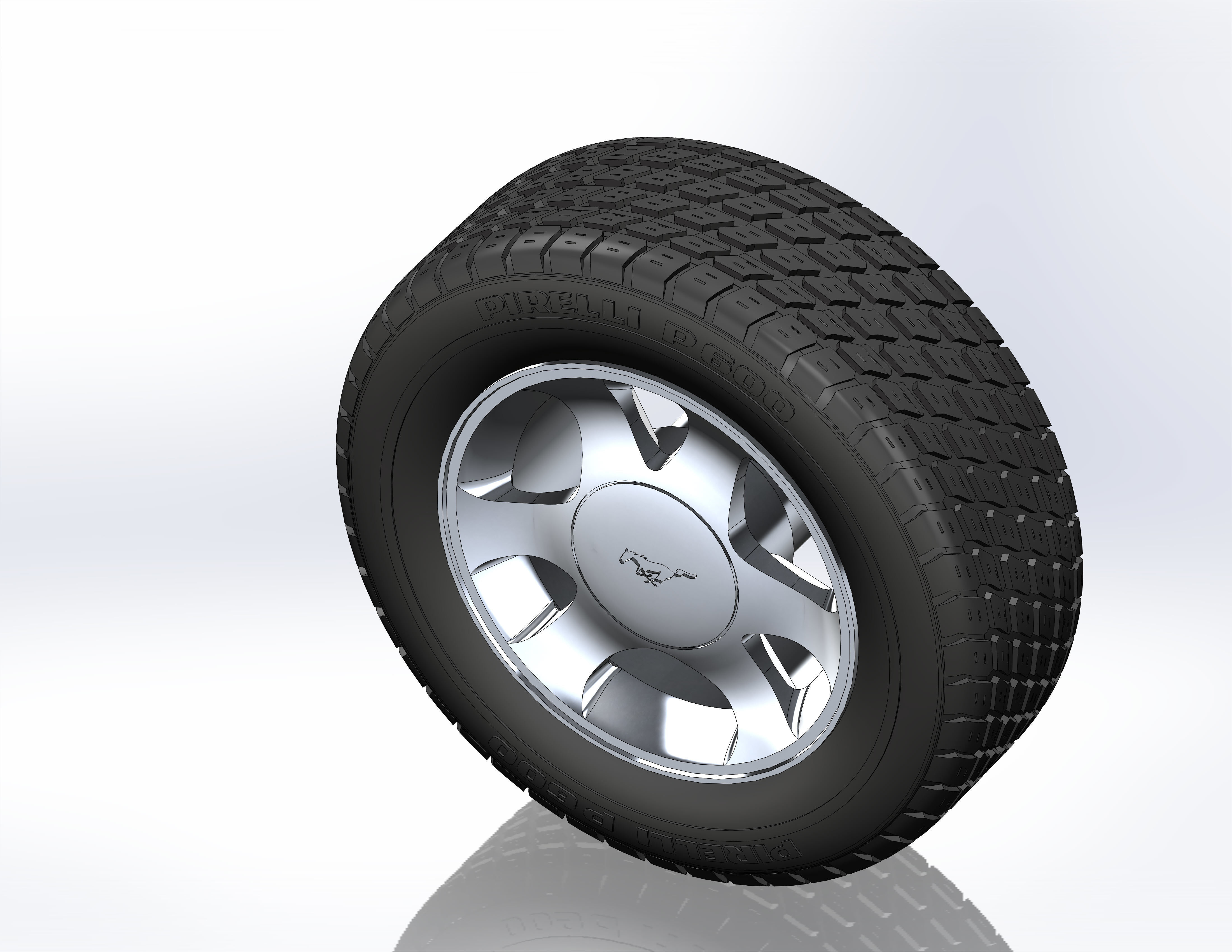 Wheels for scale model of famous ponycar 1999 3D print model_3