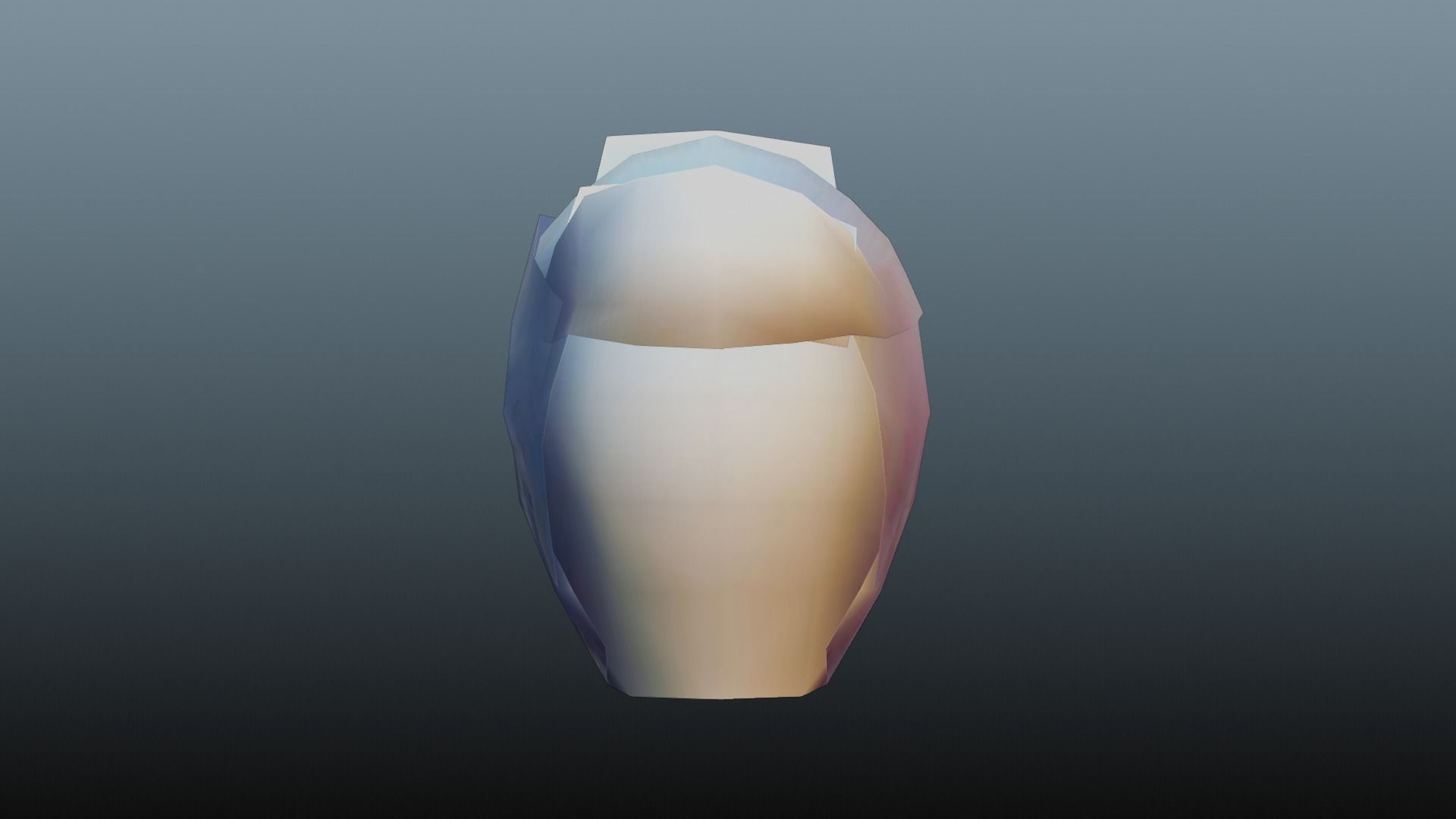 Male hair 3 color Low-poly 3D model_8