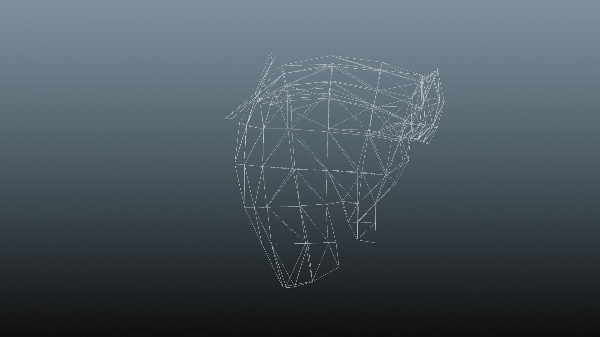 Male hair 3 color Low-poly 3D model_29